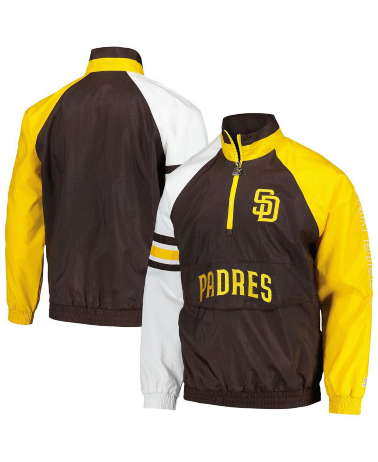 Мужская Куртка Starter San Diego Padres Elite Half-Zip с Реглан-Рукавами Starter