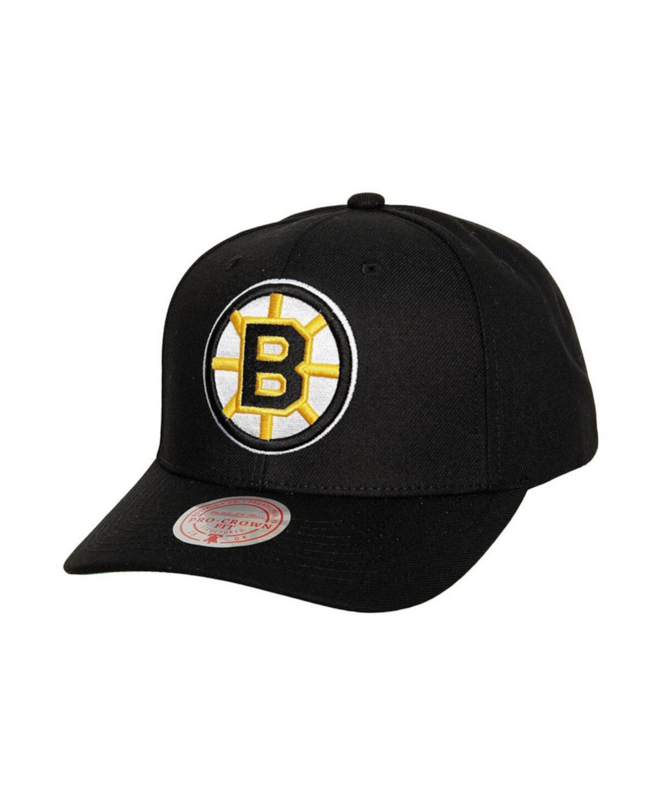 Мужская черная регулируемая кепка Boston Bruins Team Ground Pro Mitchell & Ness