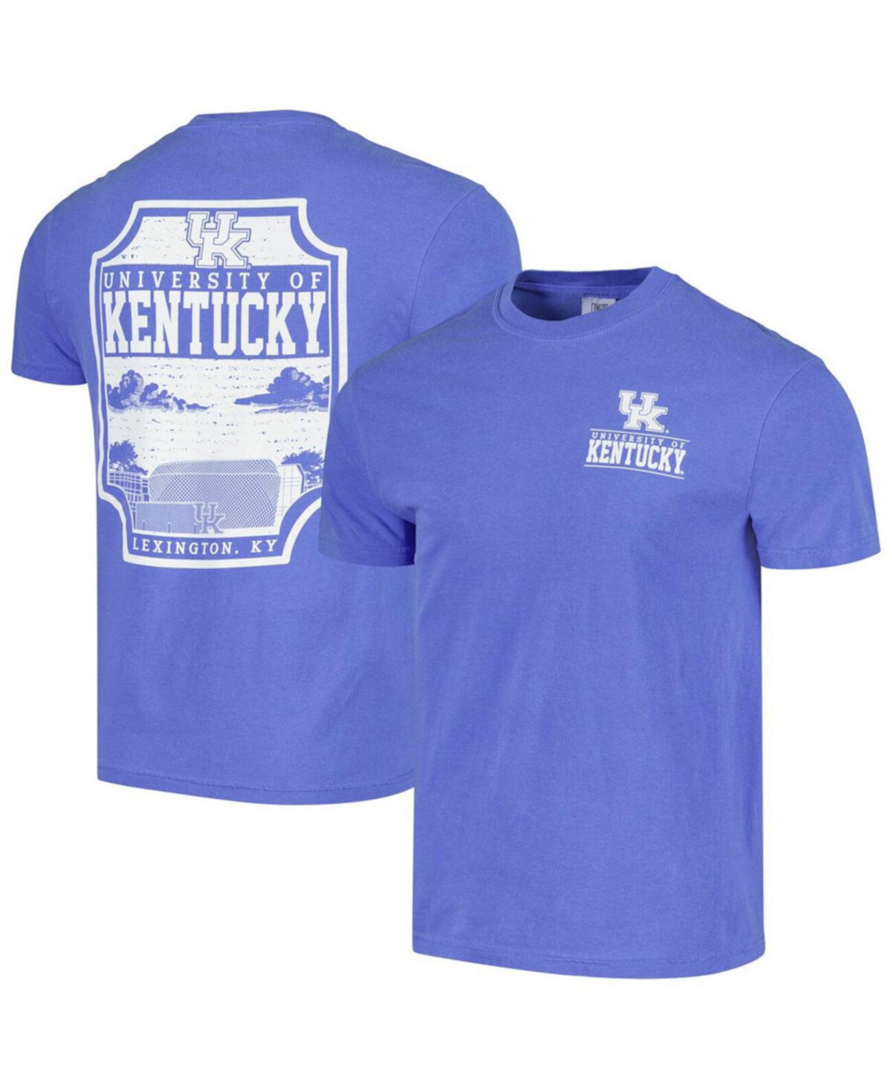 Мужская футболка Royal Kentucky Wildcats Campus Badge Comfort Colors Image One