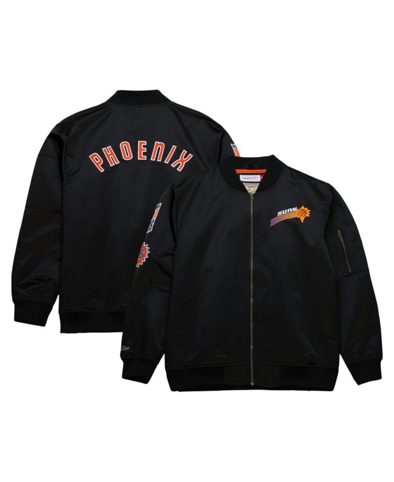 Мужской Бомбер Mitchell & Ness Phoenix Suns Hardwood Classics Vintage-Like Logo Mitchell & Ness