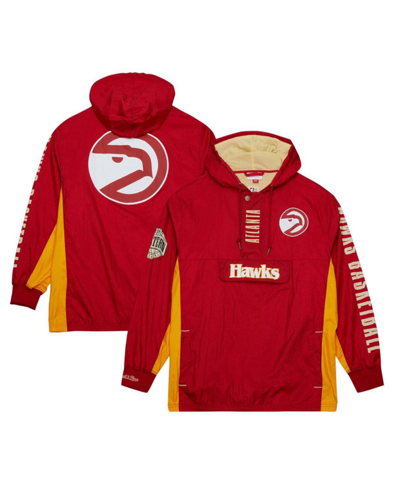 Мужская Повседневная куртка Mitchell & Ness Atlanta Hawks Team OG 2.0 Vintage-Like Logo Anorak Mitchell & Ness