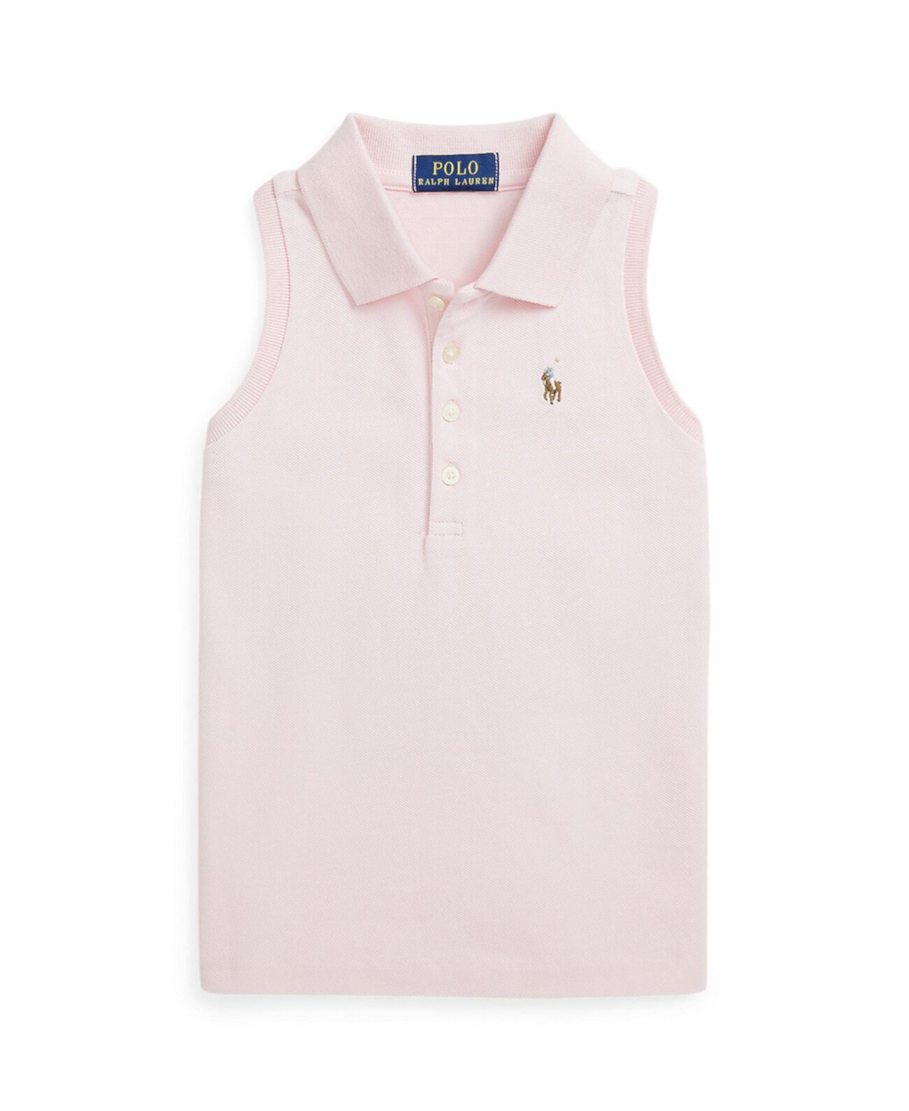 Детская Поло Рубашка Polo Ralph Lauren Для девочек Cotton Mesh Sleeveless Polo Ralph Lauren