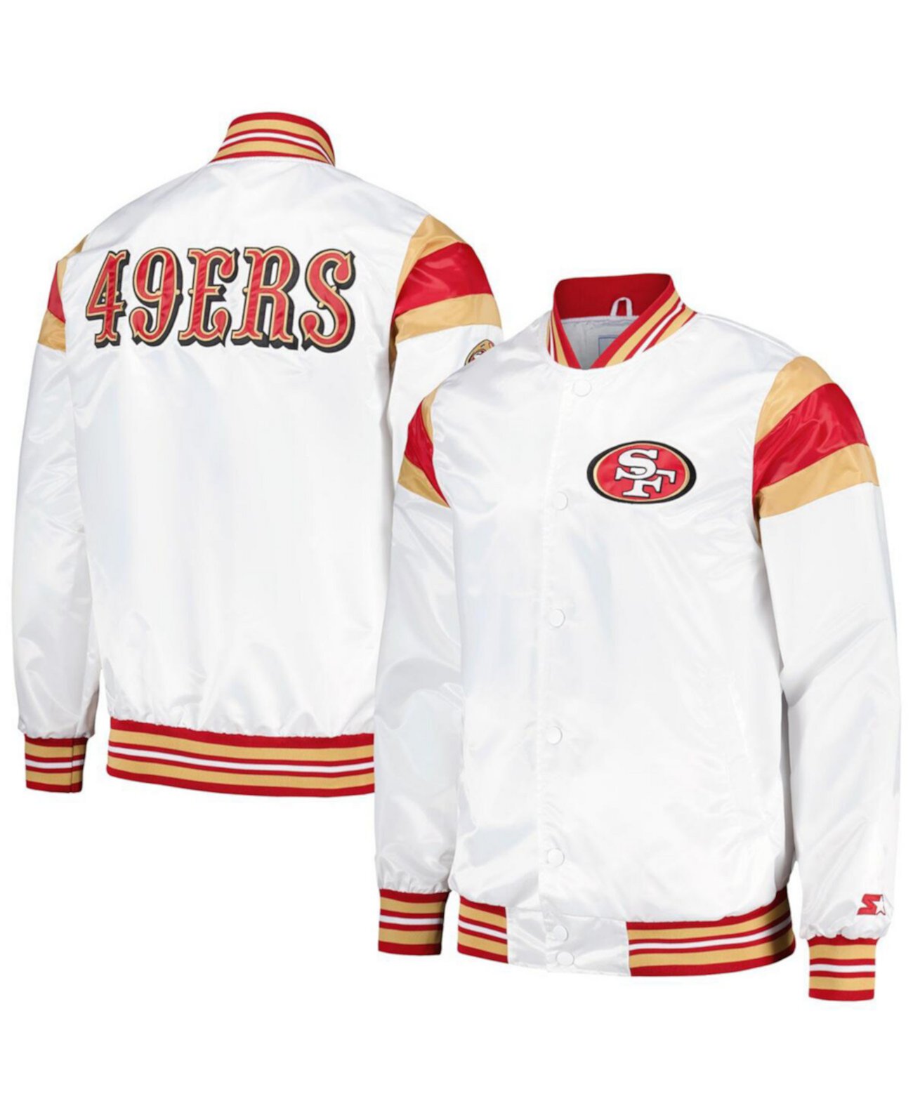 Мужская Куртка Starter San Francisco 49ers Satin Full-Snap Varsity Jacket Starter