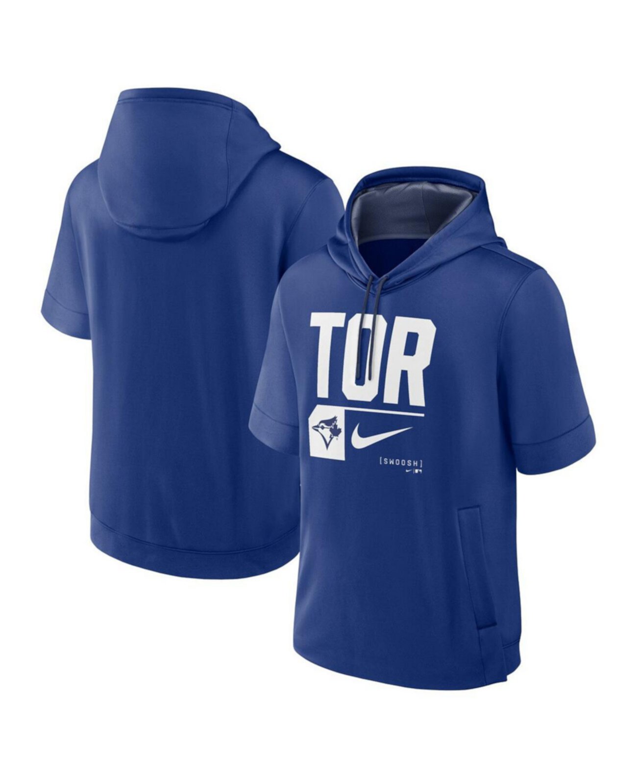 Мужской пуловер с капюшоном с короткими рукавами Royal Toronto Blue Jays Tri Code Lockup Nike