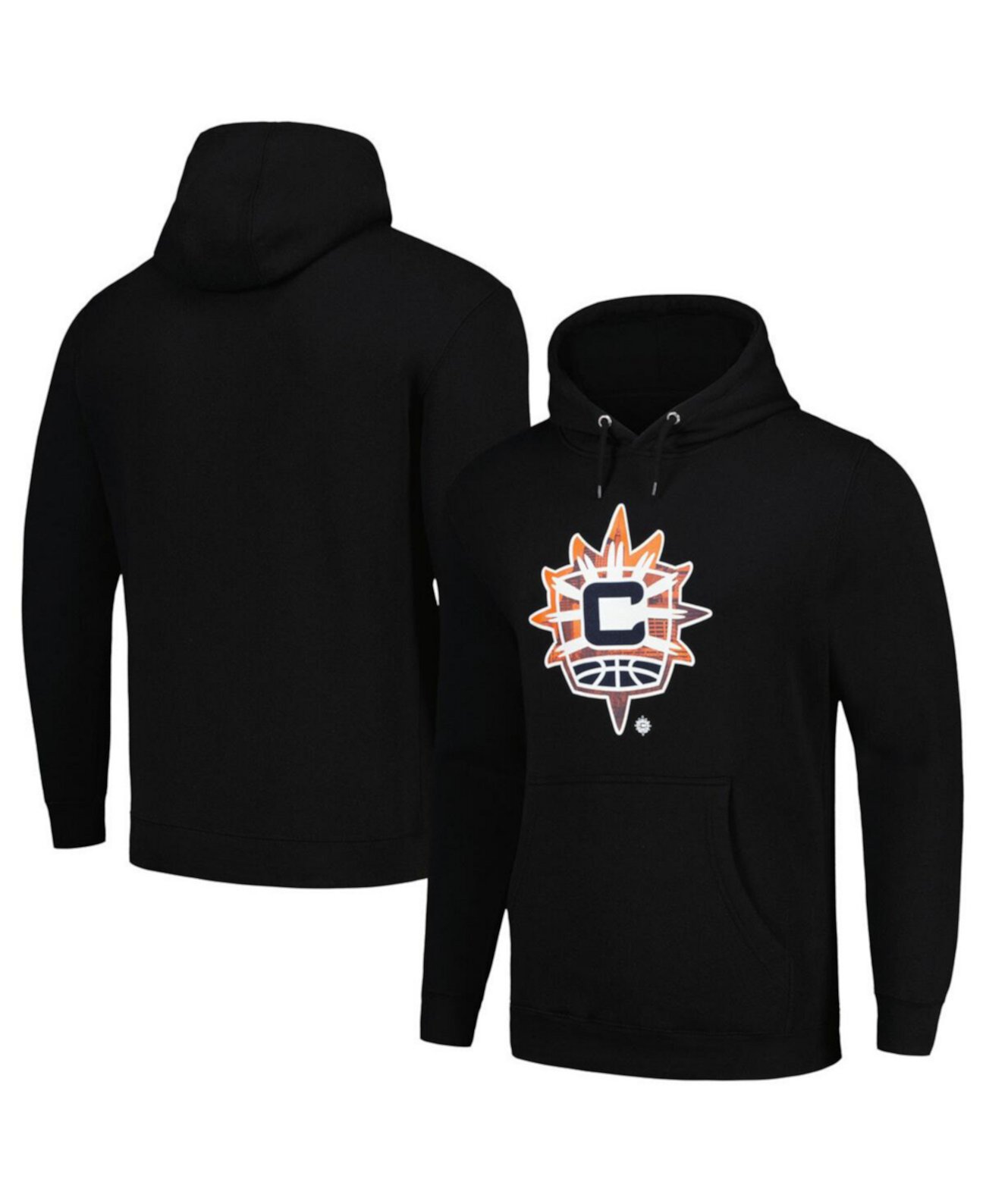 Мужской и женский черный пуловер с капюшоном Connecticut Sun City View Stadium Essentials
