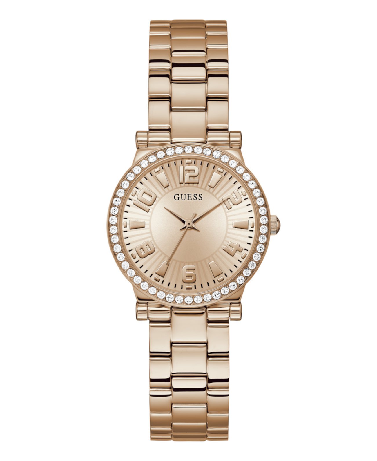 Женские аналоговые часы из нержавеющей стали цвета розового золота, 32 мм GUESS