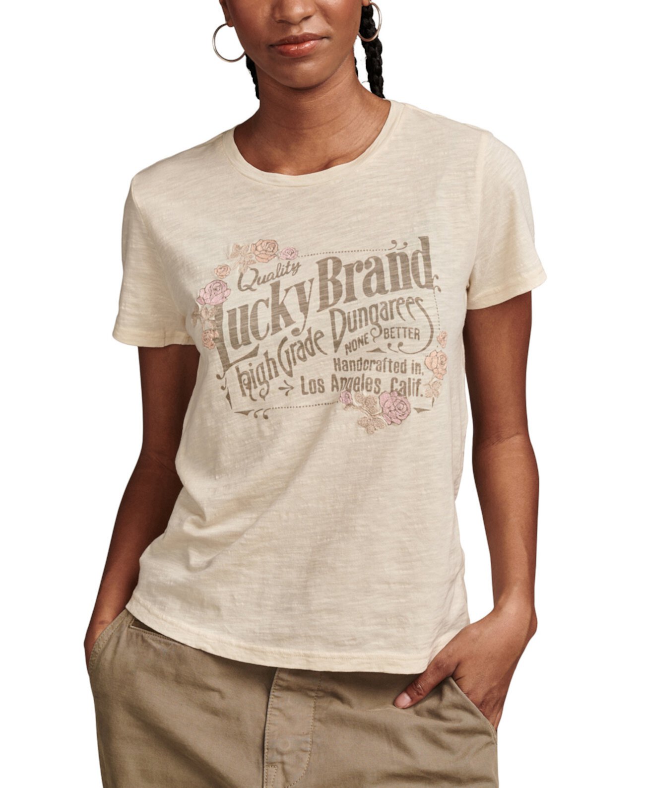 Женский комбинезон с классической футболкой с рисунком Lucky Brand