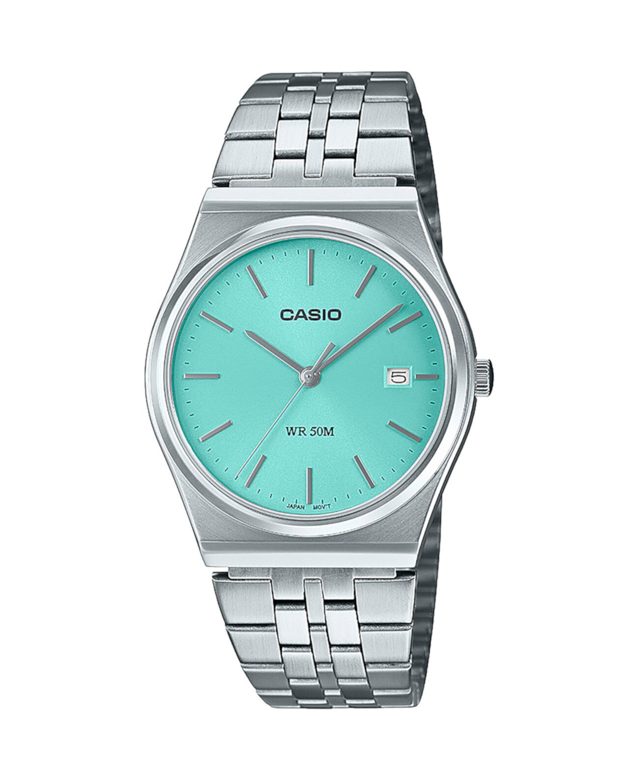 Мужские аналоговые часы Casio из нержавеющей стали серебристого цвета, 35 мм, MTPB145D21VT G-Shock