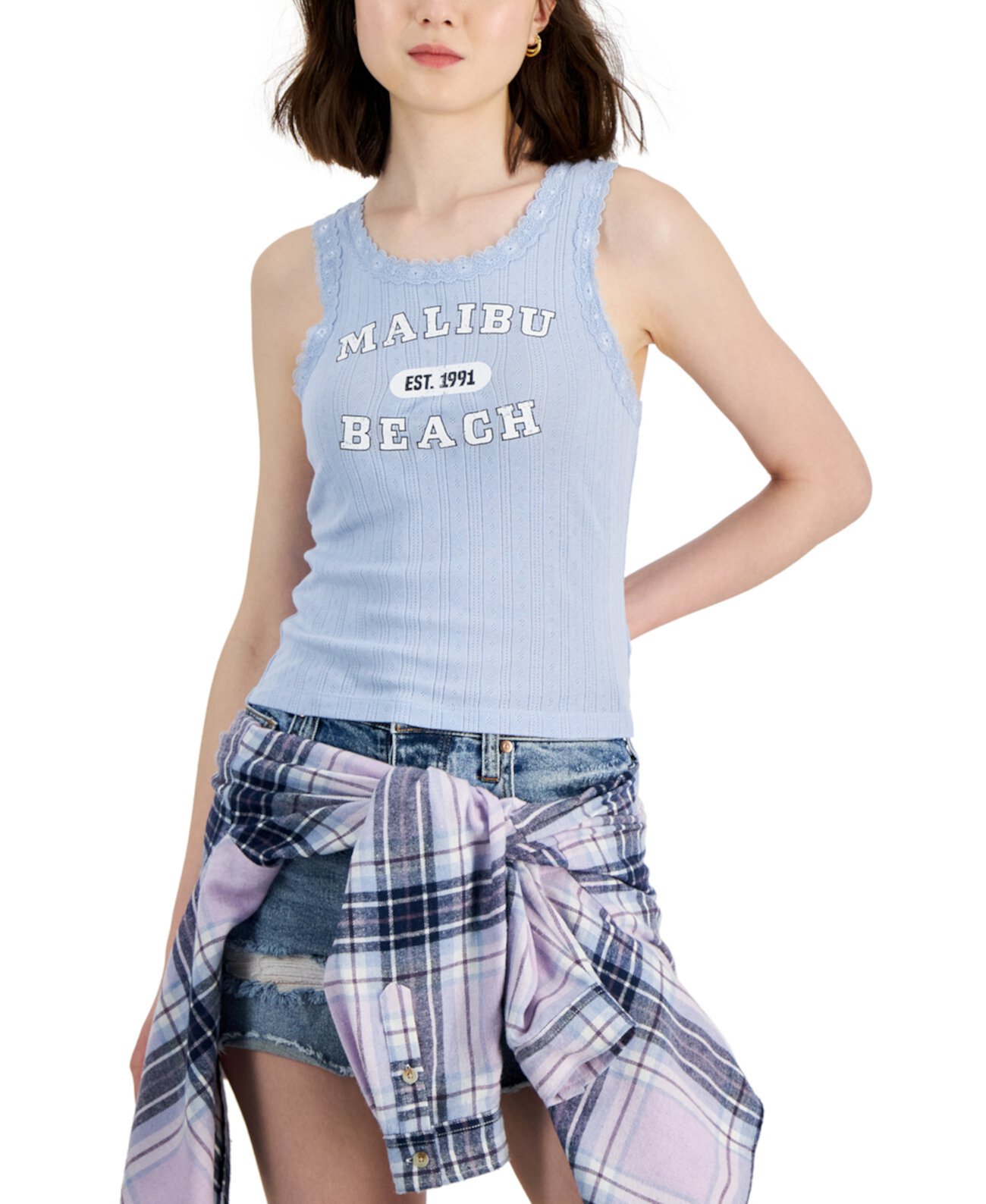 Пляжная майка Malibu с круглым вырезом для юниоров Self Esteem