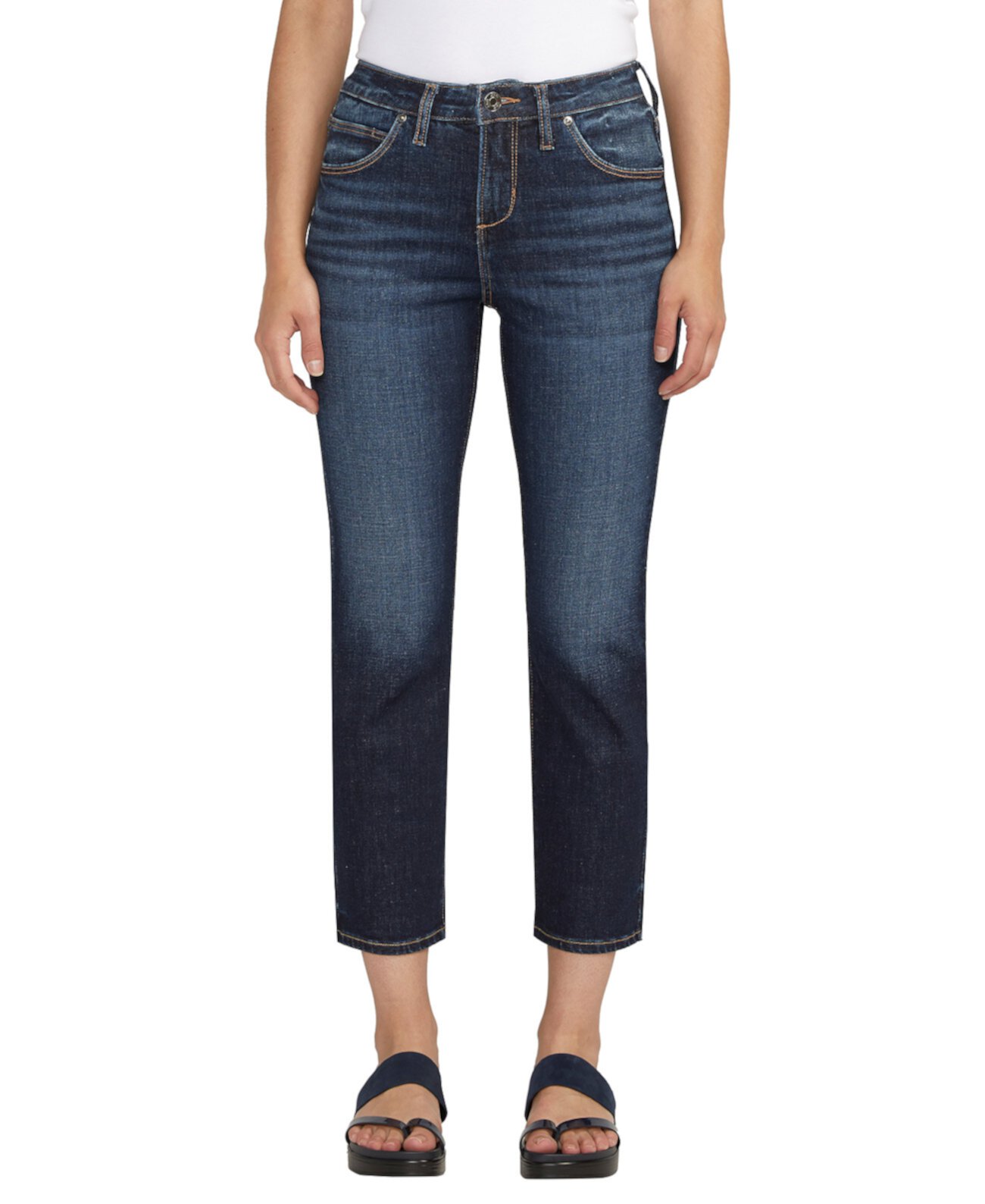 Women's Ruby Mid Rise Straight Cropped Jeans JAG