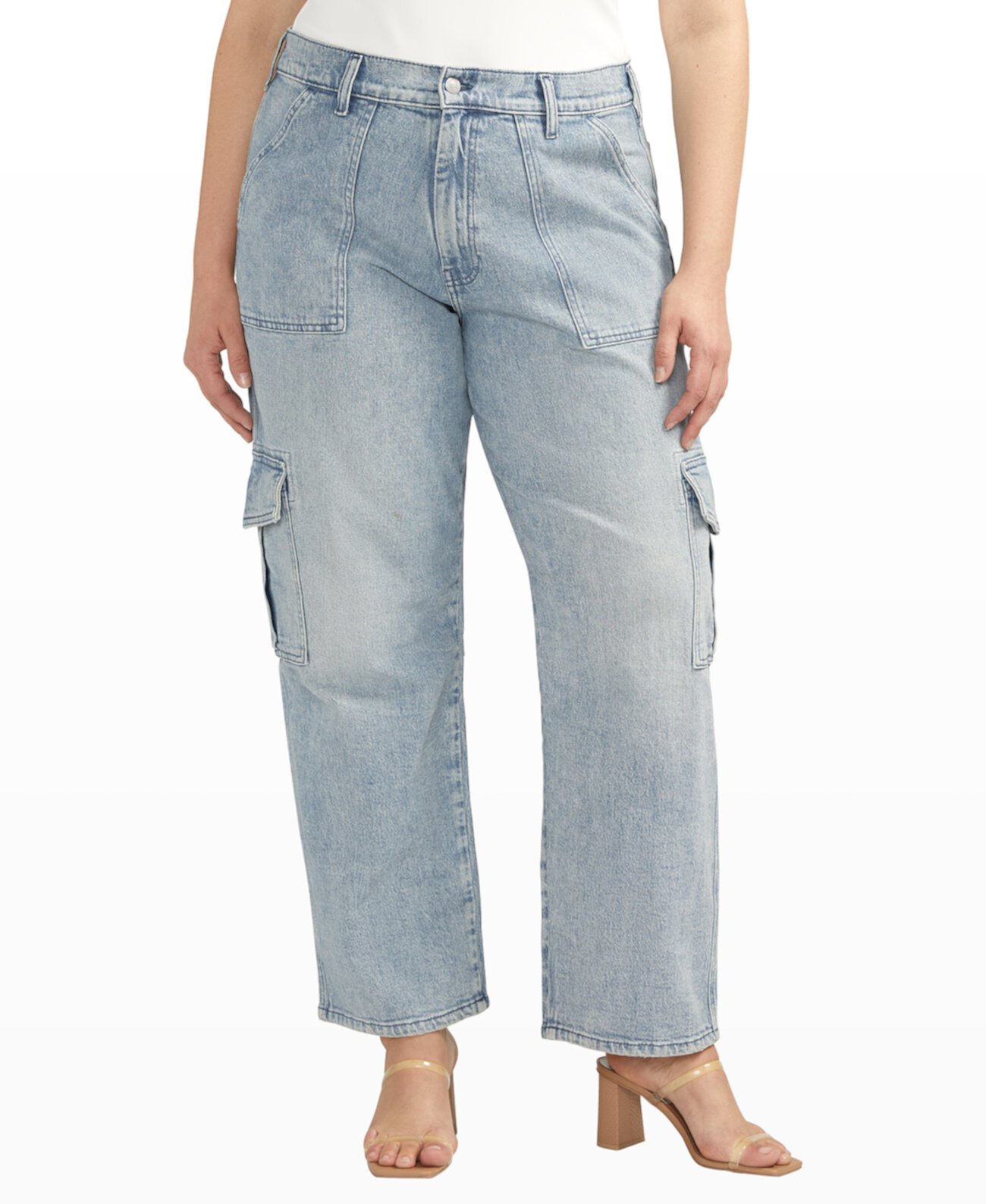 Универсальные джинсы-карго больших размеров Silver Jeans Co.