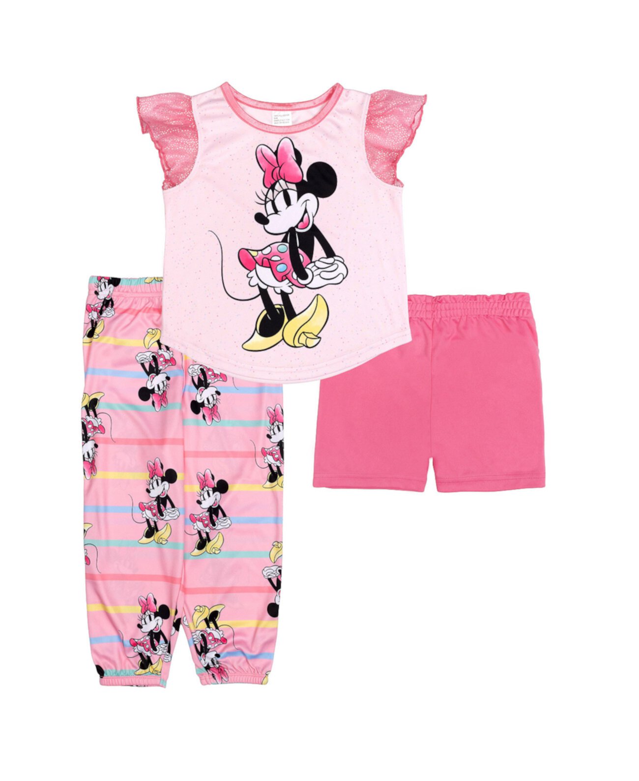 Пижама для маленьких девочек, комплект из 3 предметов Minnie Mouse