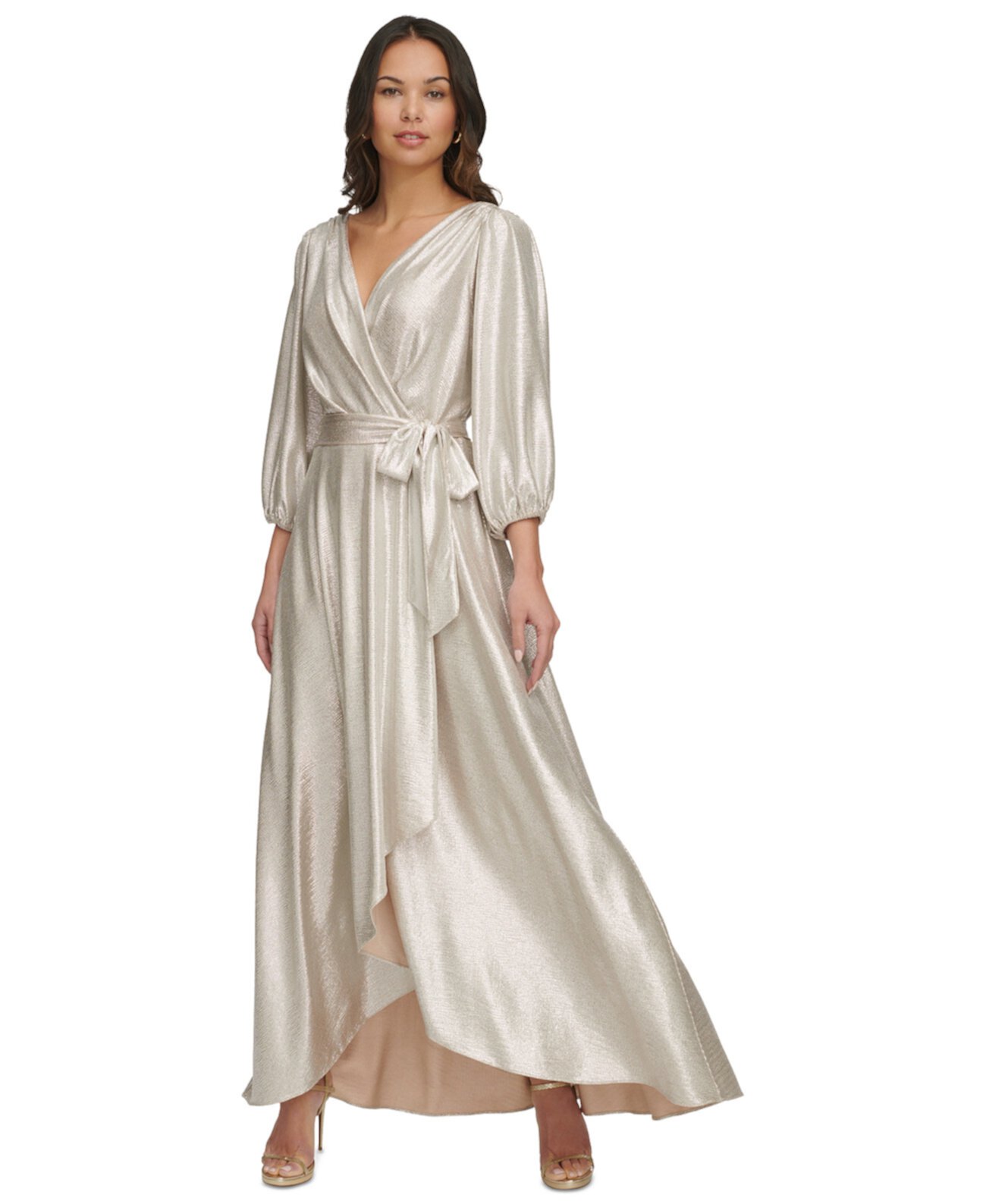 Женское платье с металлизированной текстурой и искусственным запахом DKNY
