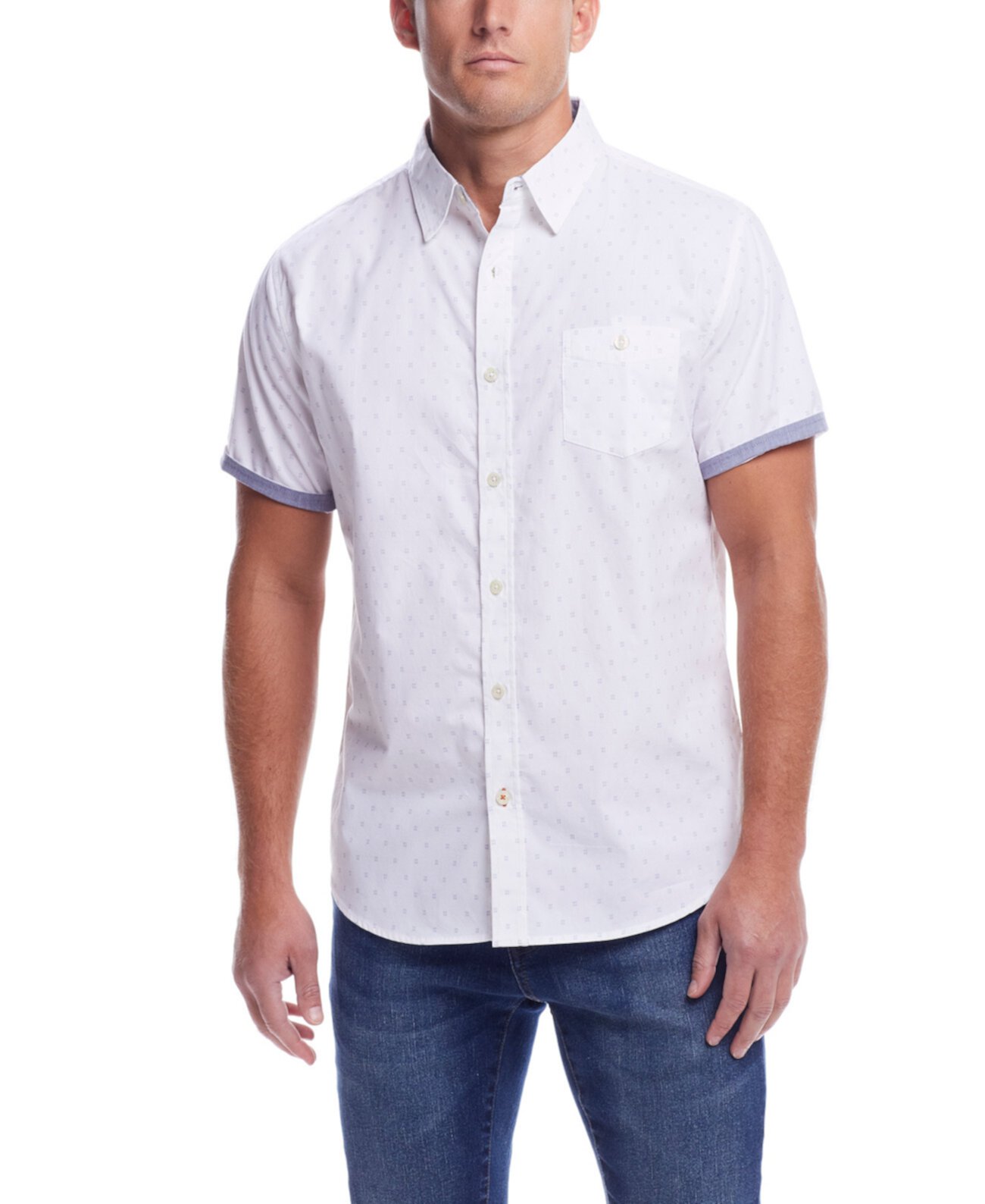 Мужская рубашка из хлопкового поплина с короткими рукавами Weatherproof Vintage