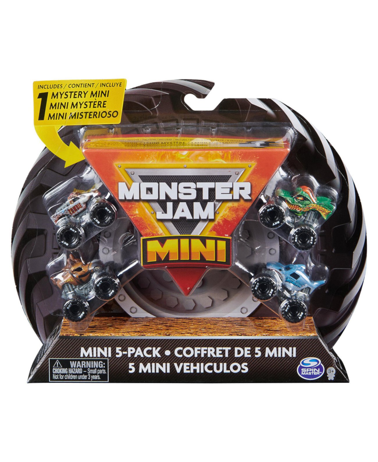 Мини-набор из 5 предметов с коллекционным монстр-траком Mystery, масштаб 1:87 Monster Jam