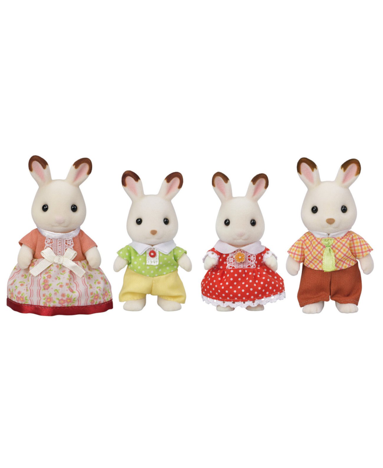 Семья шоколадных кроликов, набор из 4 коллекционных фигурок кукол Calico Critters
