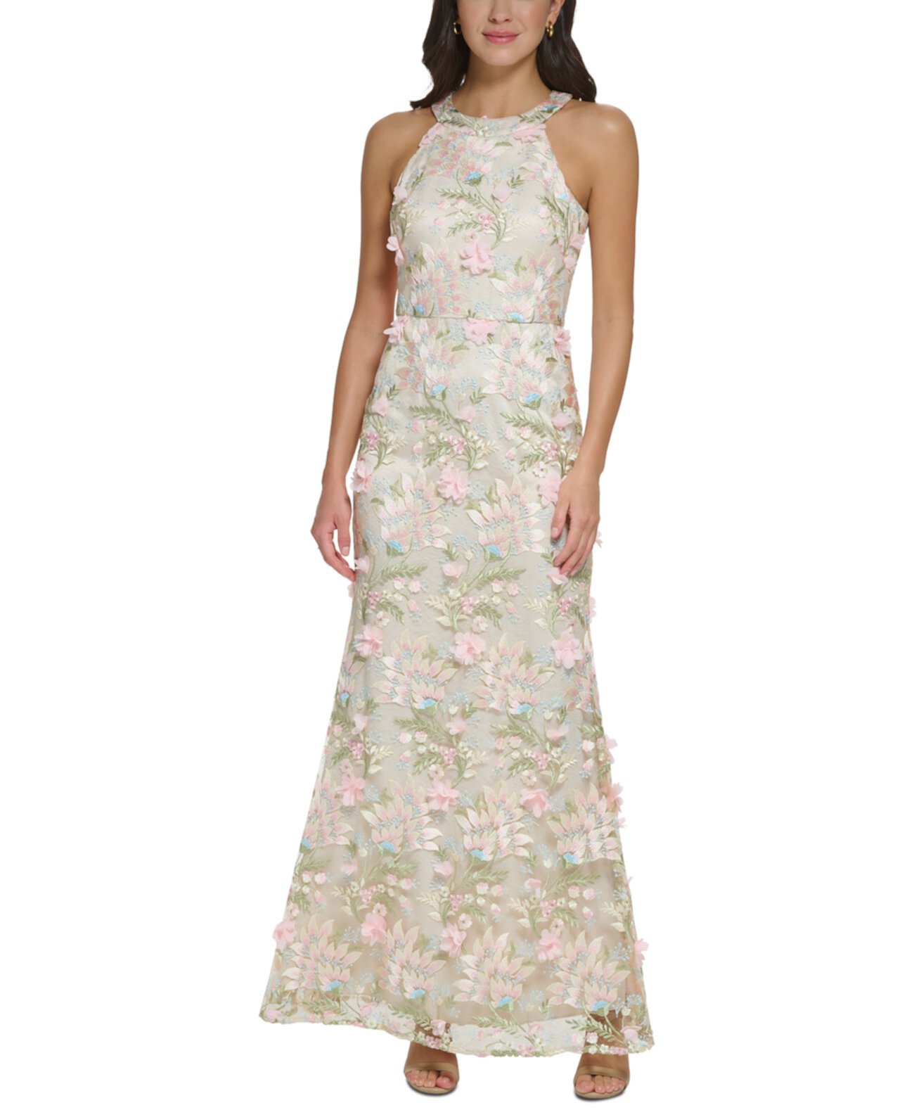 Миниатюрное платье с цветочной аппликацией и вышивкой Eliza J