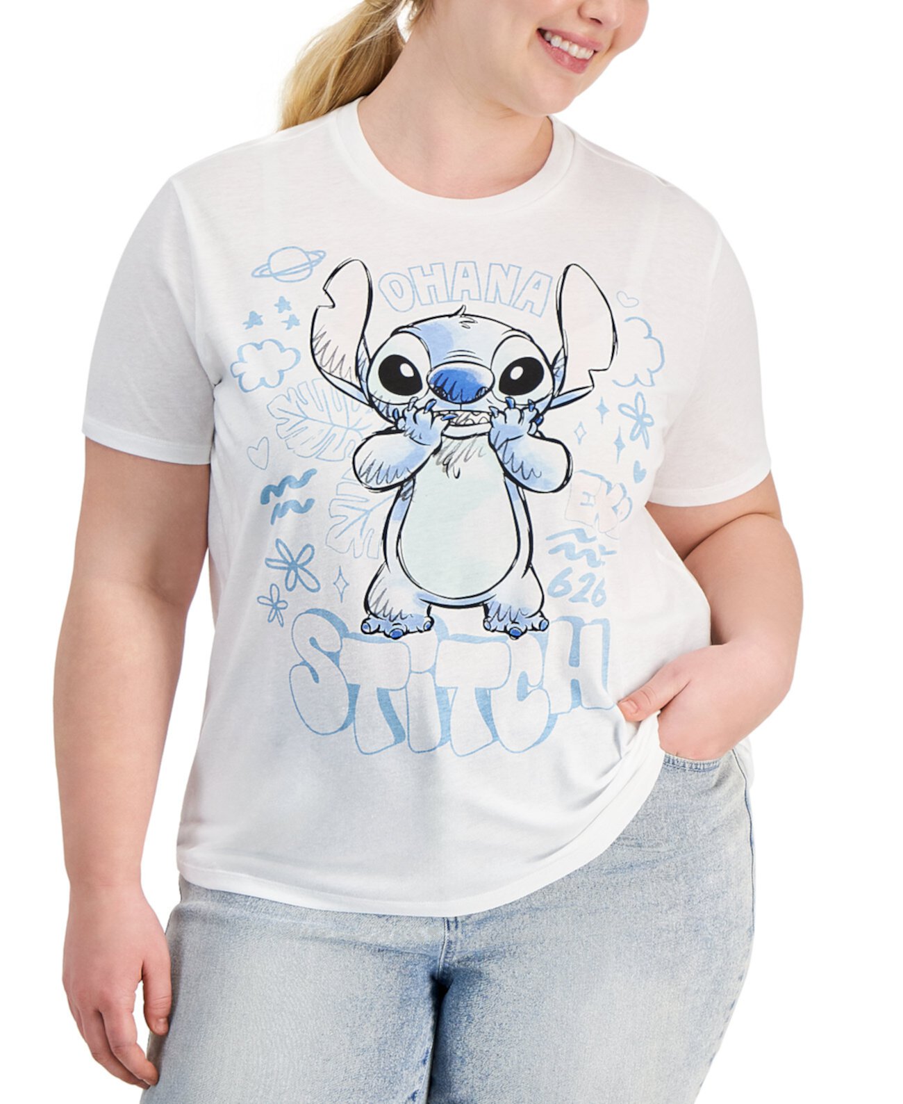 Женская футболка с короткими рукавами и круглым вырезом в стиле граффити Disney