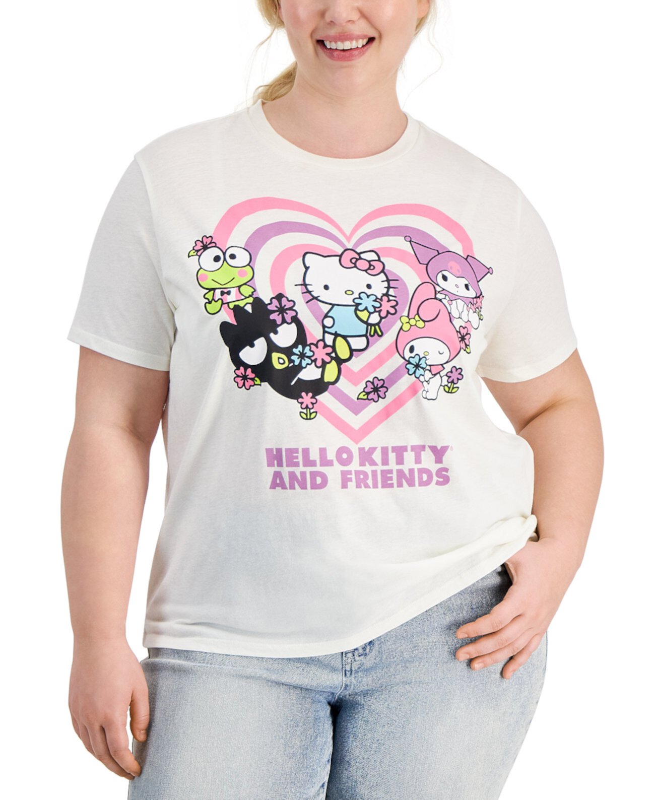 Женская футболка с круглым вырезом и короткими рукавами Hello Kitty Love Tribe