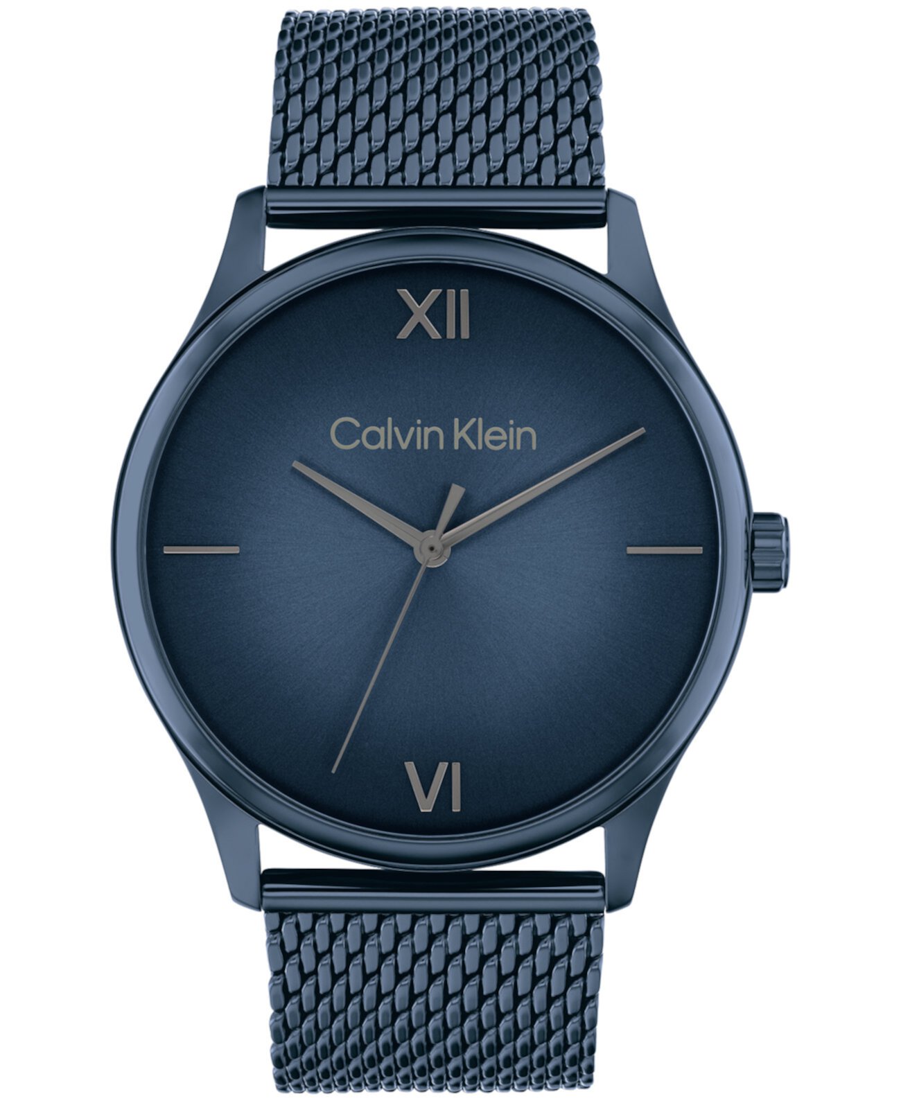 Мужские часы Ascend синие с сетчатым браслетом из нержавеющей стали, 43 мм Calvin Klein