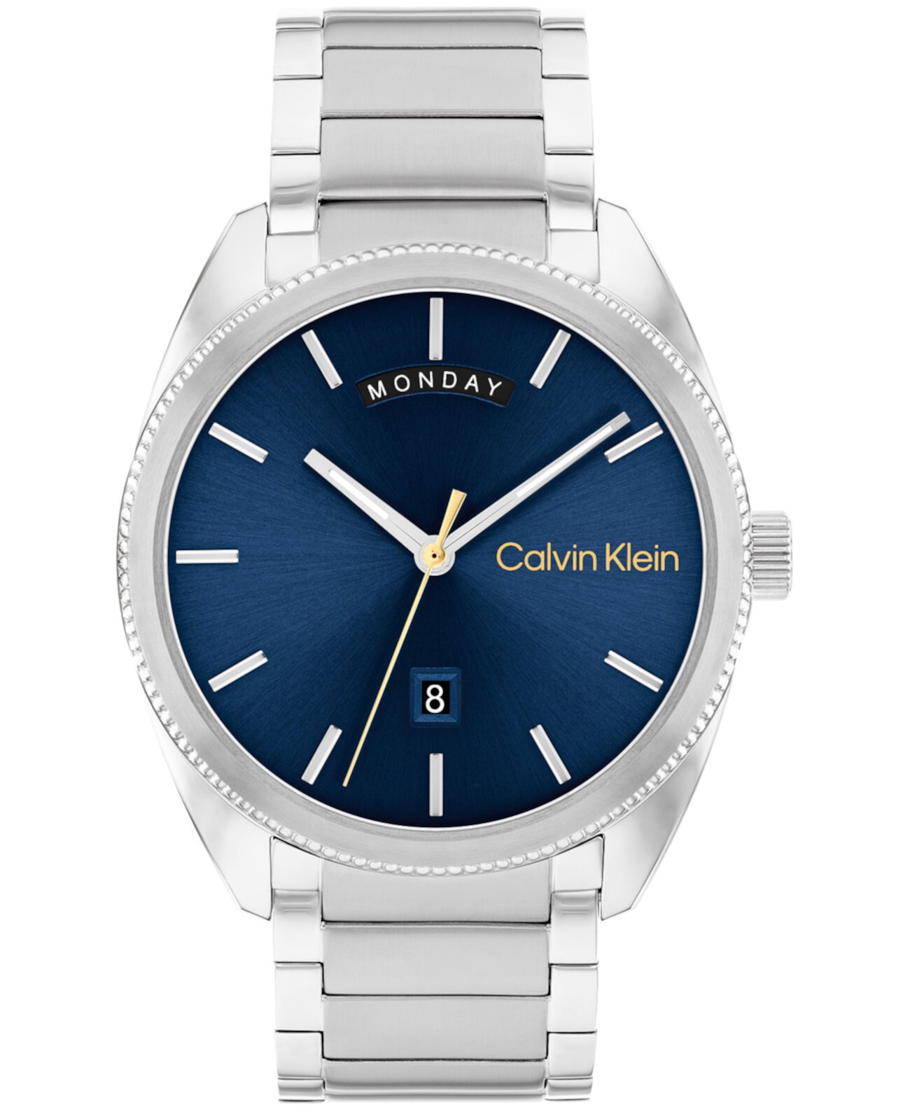 Смарт часы Calvin Klein Men's Progress Silver-Tone Stainless Steel Bracelet Watch 42mm Calvin Klein