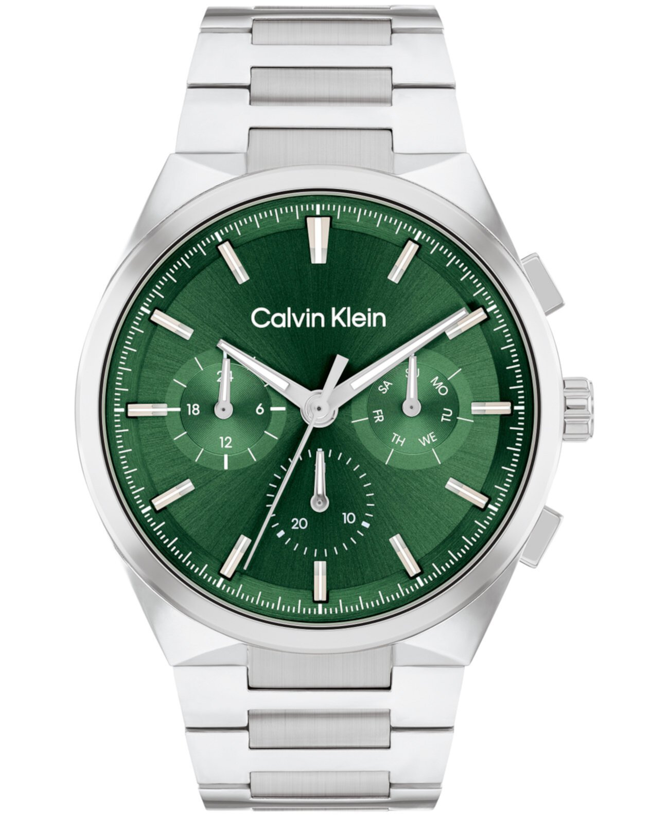 Смарт часы Calvin Klein Men's Distinguish 44mm с серебристым браслетом из нержавеющей стали Calvin Klein