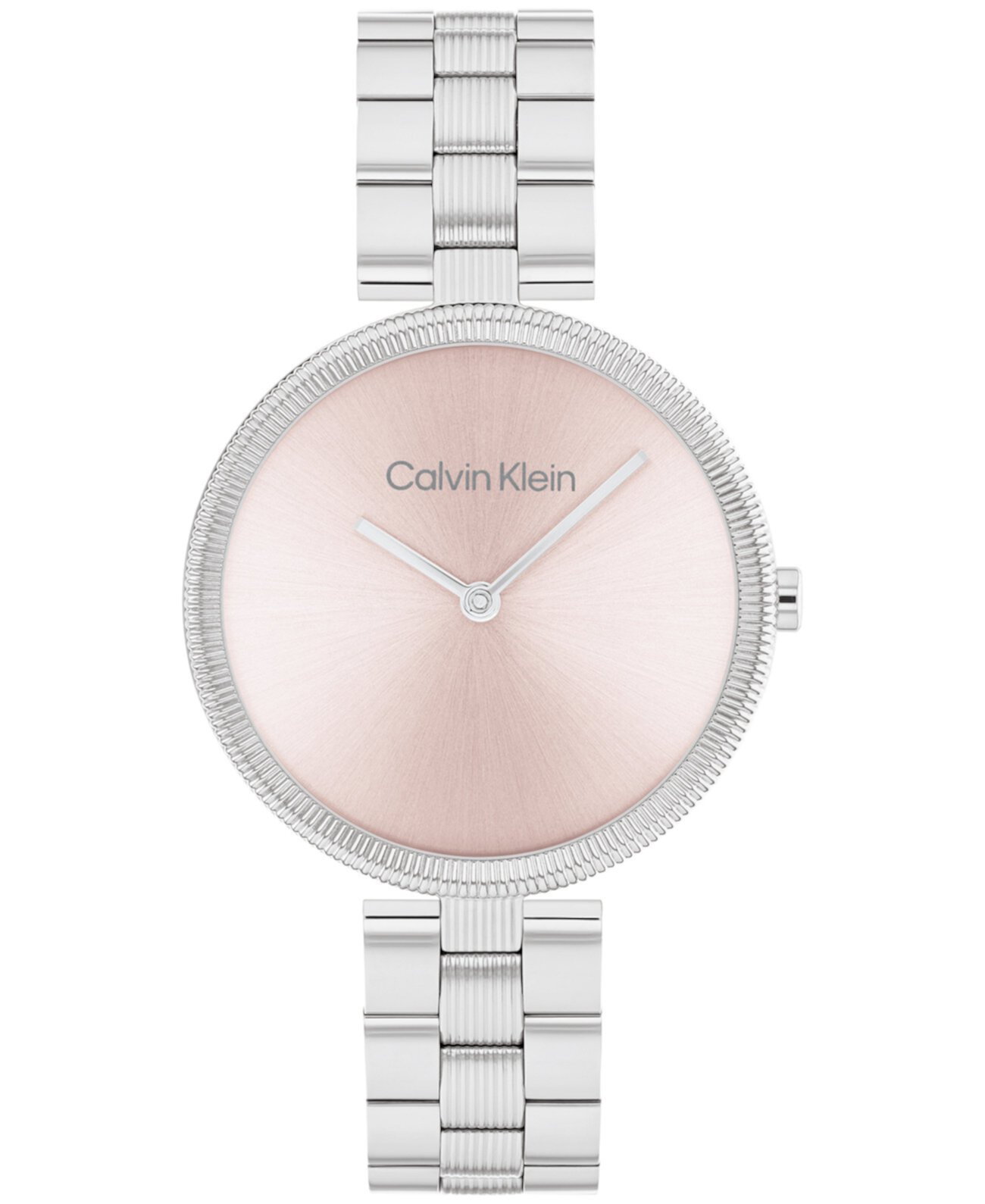 Женские блестящие серебристые часы-браслет из нержавеющей стали, 32 мм Calvin Klein