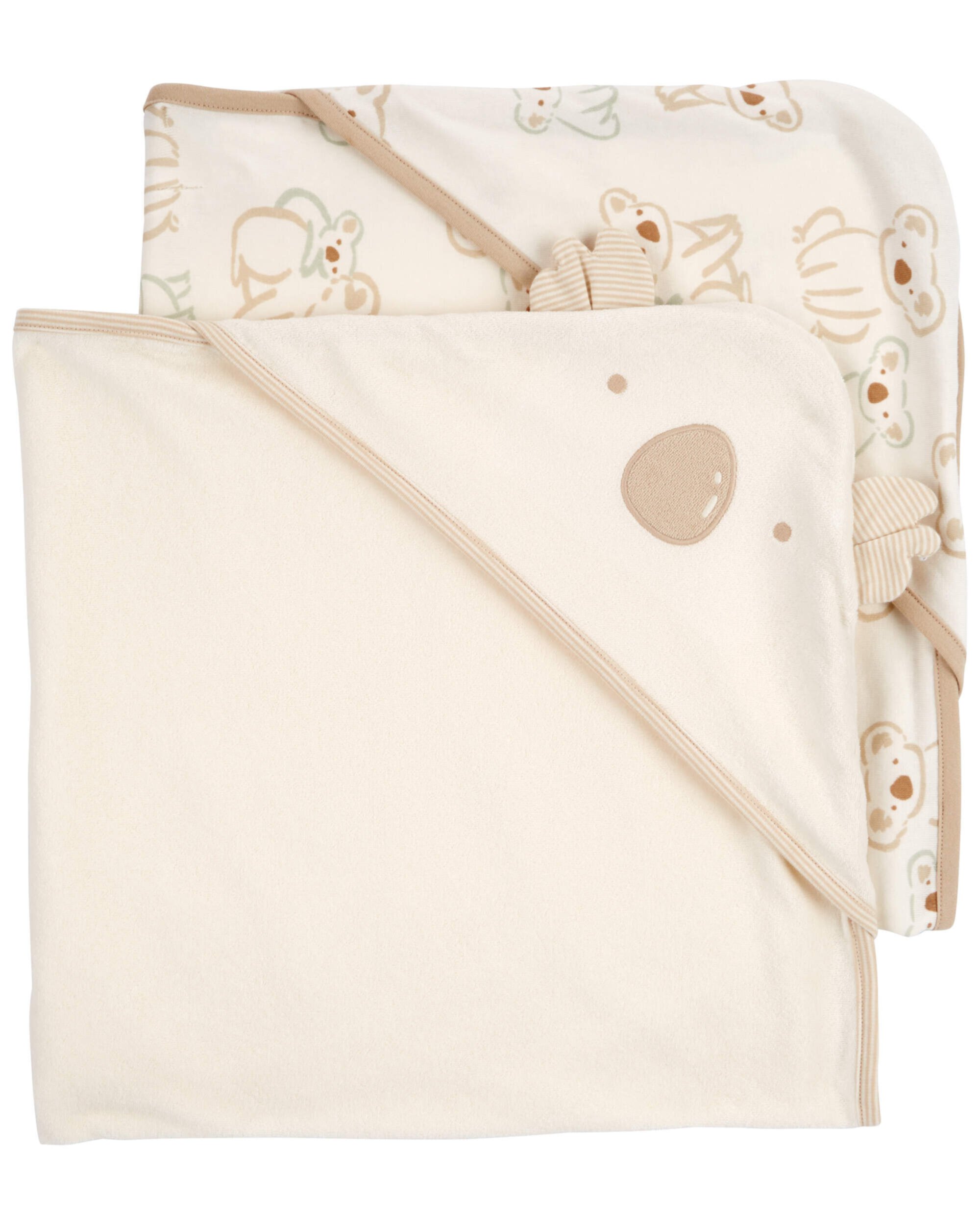 Детские полотенца Carter's Baby 2-Pack Koala Hooded Towels Carter's
