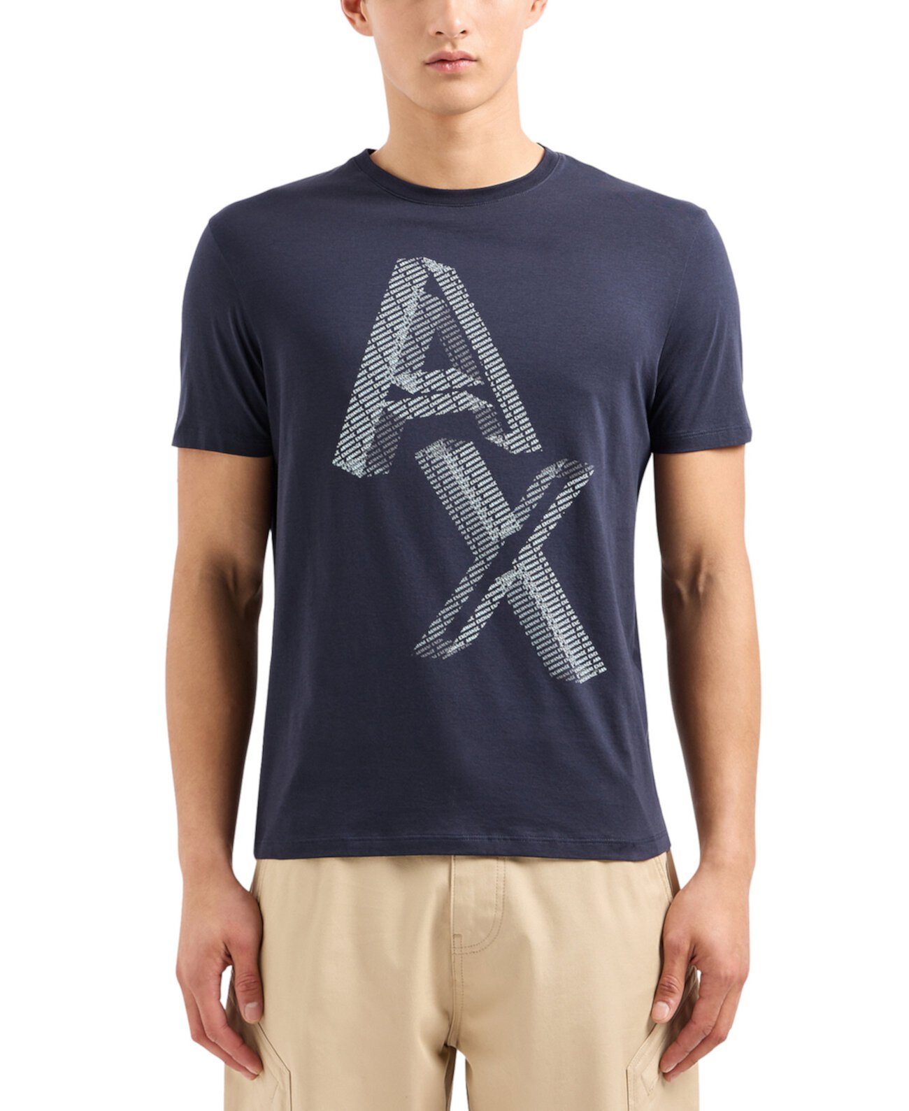 Мужская футболка обычного кроя с логотипом AX Armani