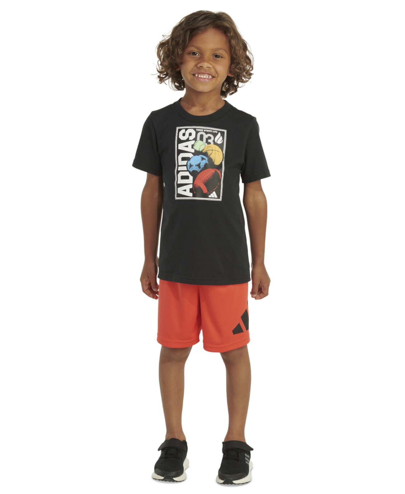 Футболка и шорты Essential для малышей и маленьких мальчиков, комплект из 2 предметов Adidas
