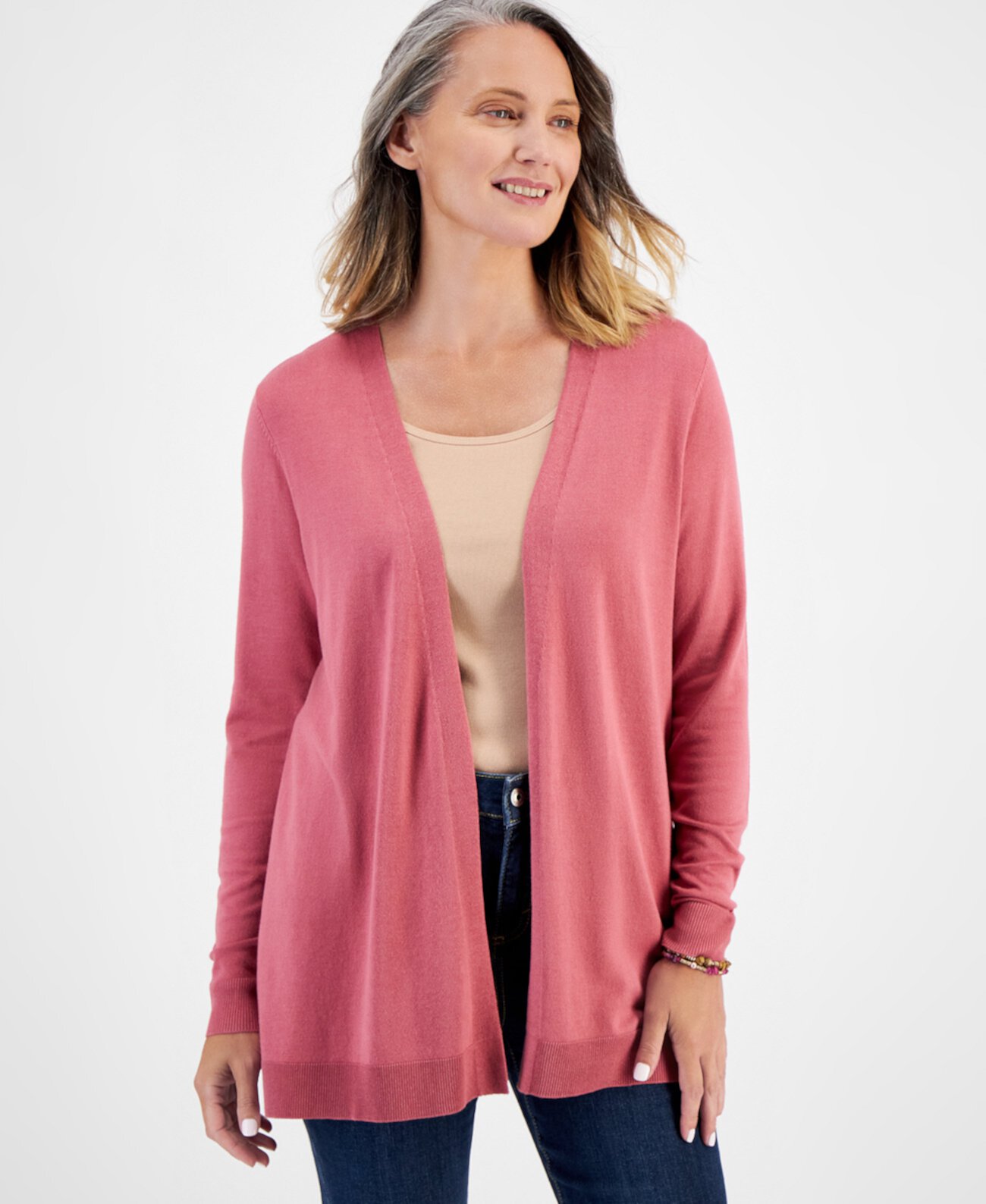 Women's Open Front Cardigan Sweater, Created for Macy's Style & Co