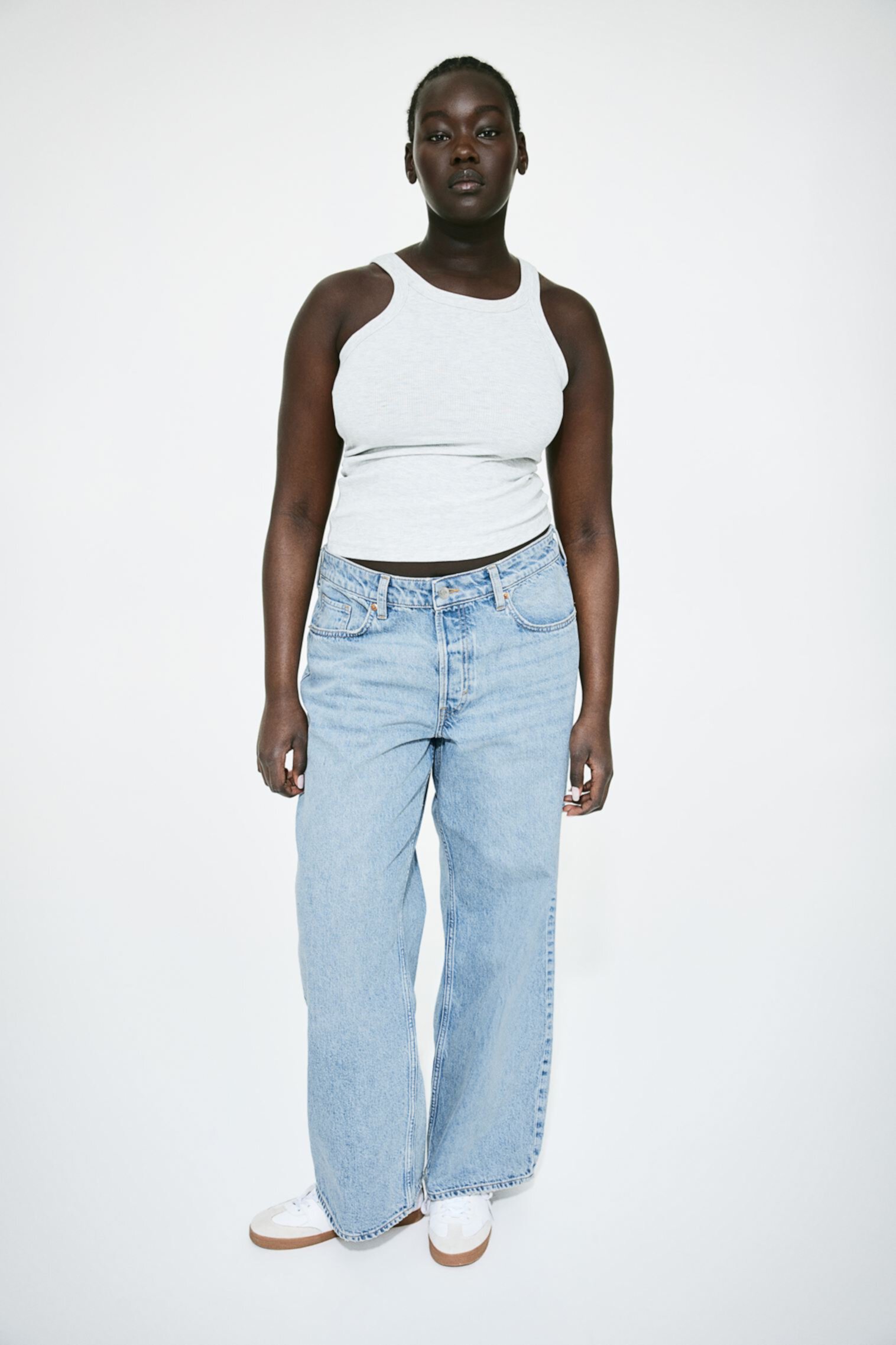 Мешковатые низкие джинсы с пышной посадкой H&M