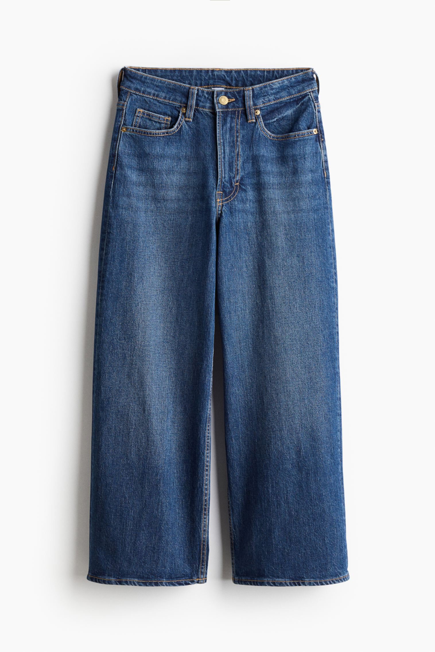 Женские Джинсы с высокой талией H&M Wide High Cropped Jeans H&M