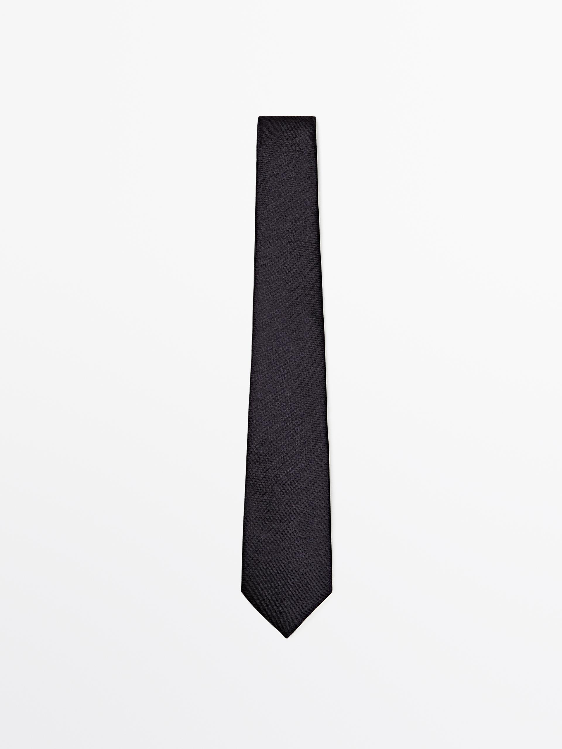 фактурный галстук из 100% шелка ZARA