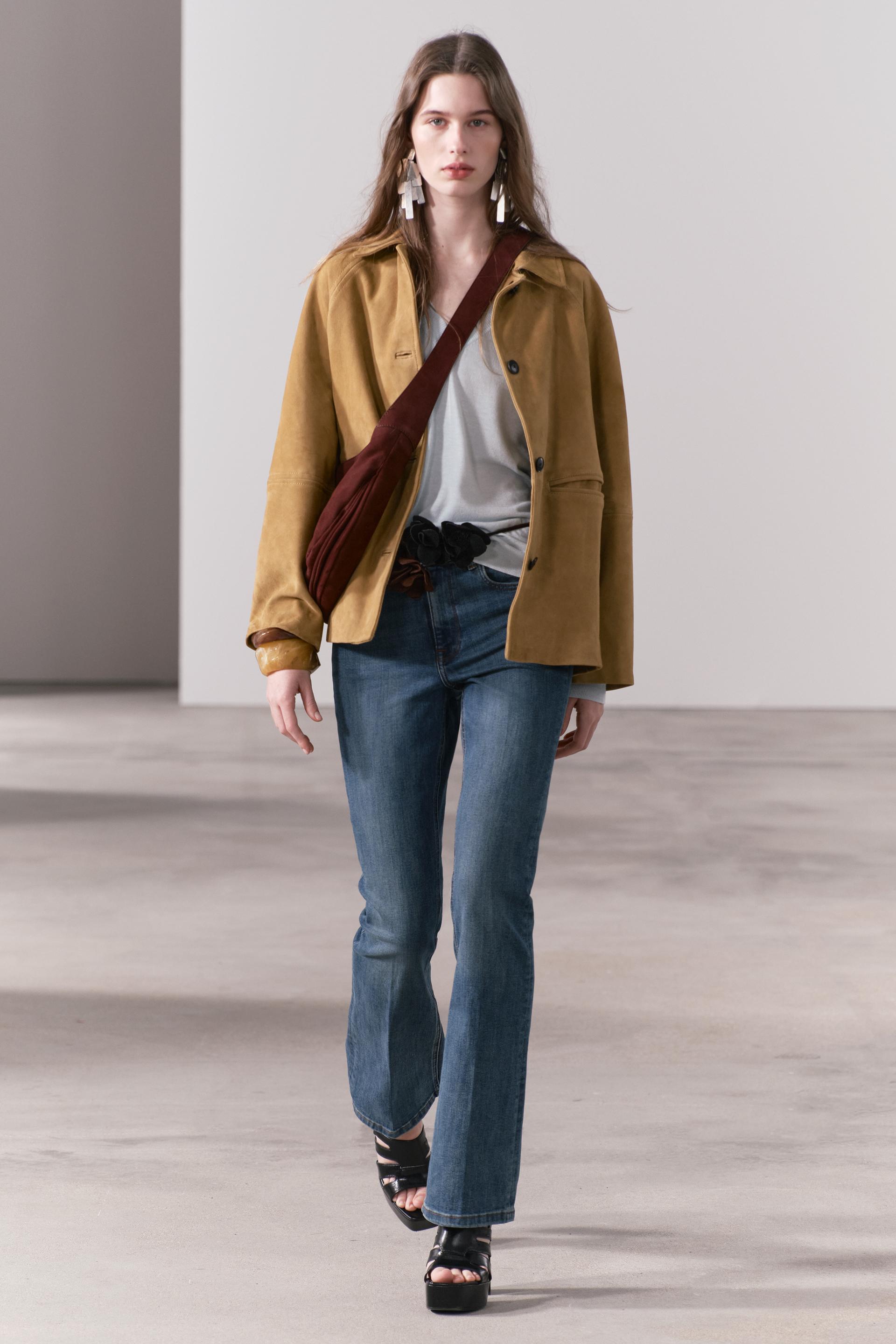 SUEDE LEATHER JACKET ZW COLLECTION ZARA