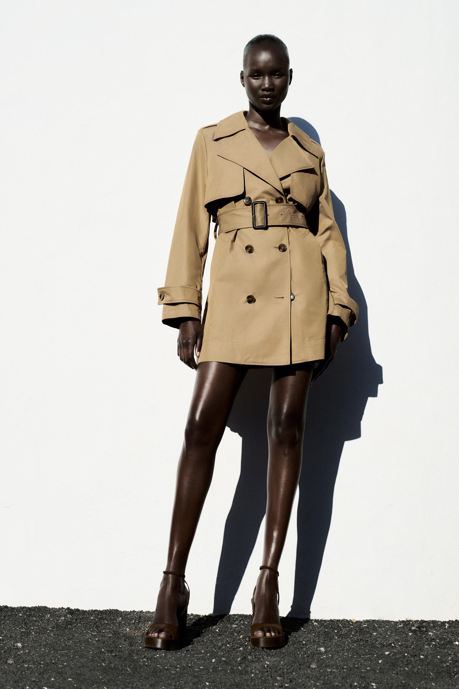BELTED SHORT TRENCH COAT ZW COLLECTION ZARA