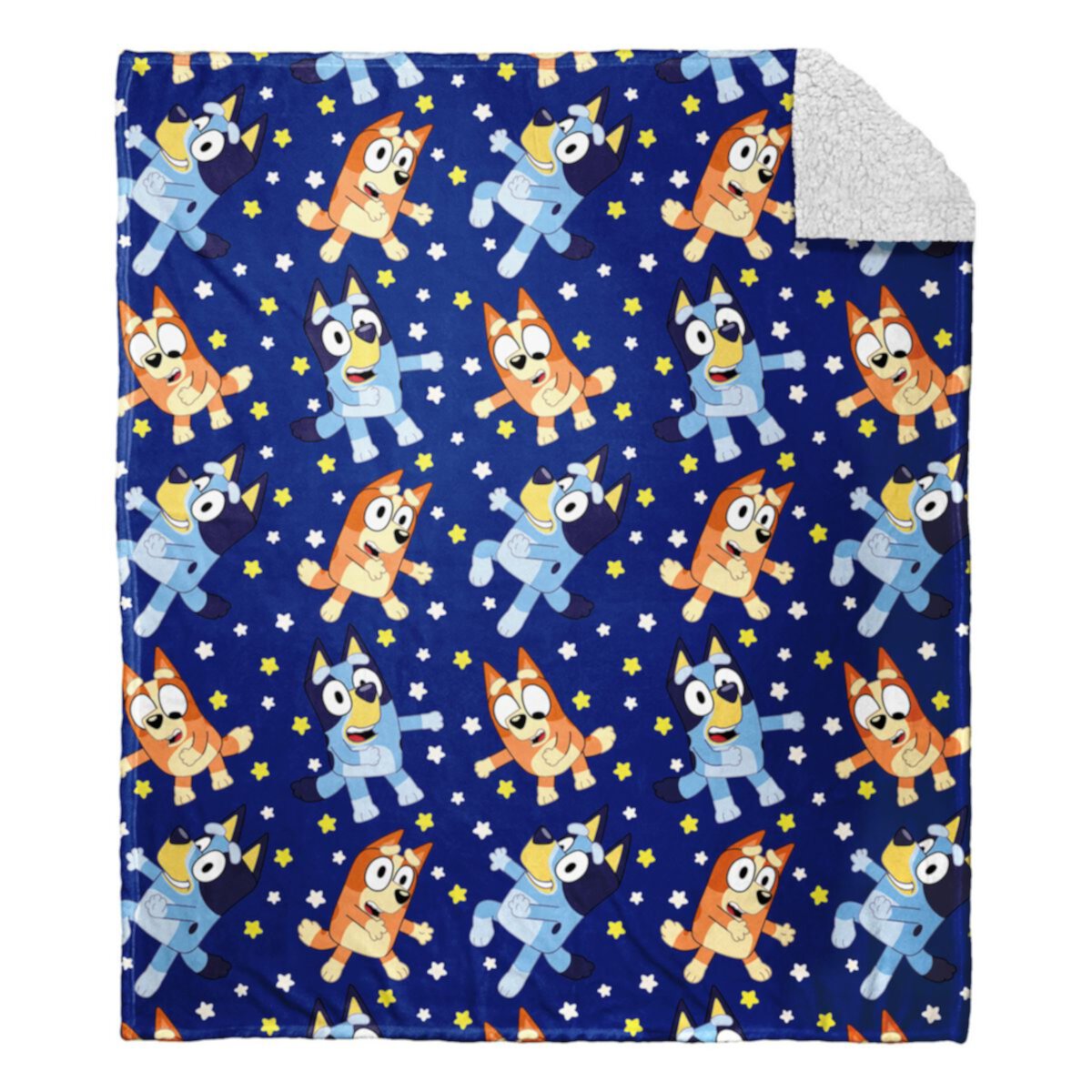 Bluey Dance Party Silk Touch Sherpa Throw Blanket Licensed Character