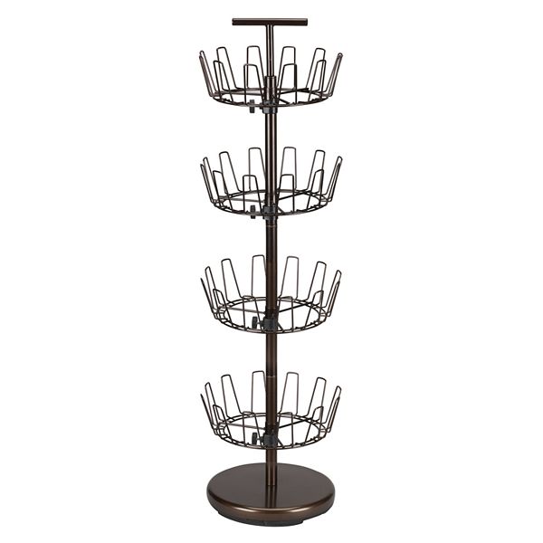 Household Essentials 4-Tier Adjustable Revolving Shoe Tree Household Essentials