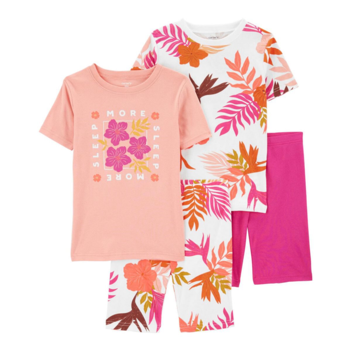 Комплект из четырех предметов: пижамный верх и пижамные штаны Carter's для девочек 4–14 лет Carter's