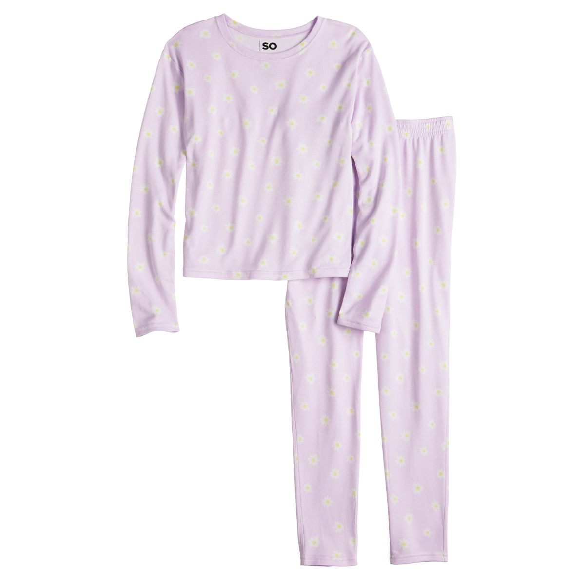 Girls 4-20 SO® Cozy Top & Bottoms Pajama Set in Regular & Plus Size SO