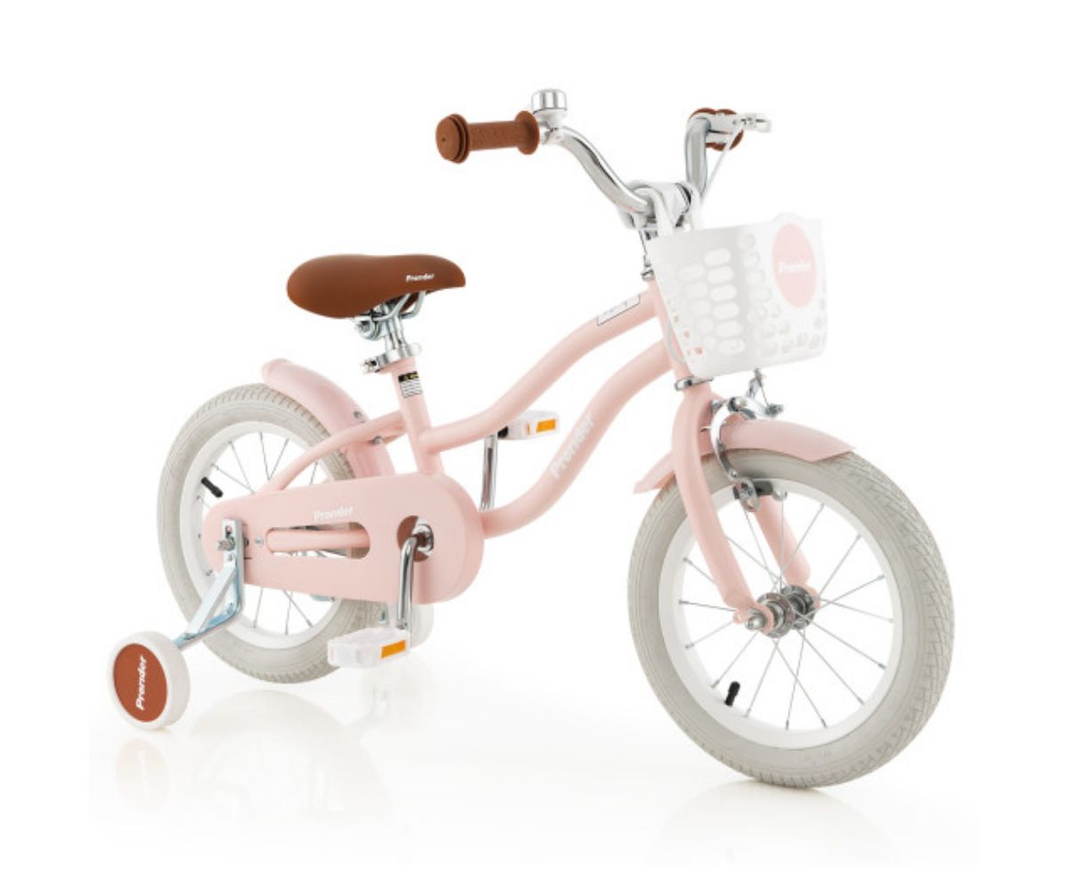 Детские велосипеды Slickblue Kids Bike с двумя тормозами, тренировочными колёсами и регулируемым сиденьем для детей от 3 до 8 лет Slickblue