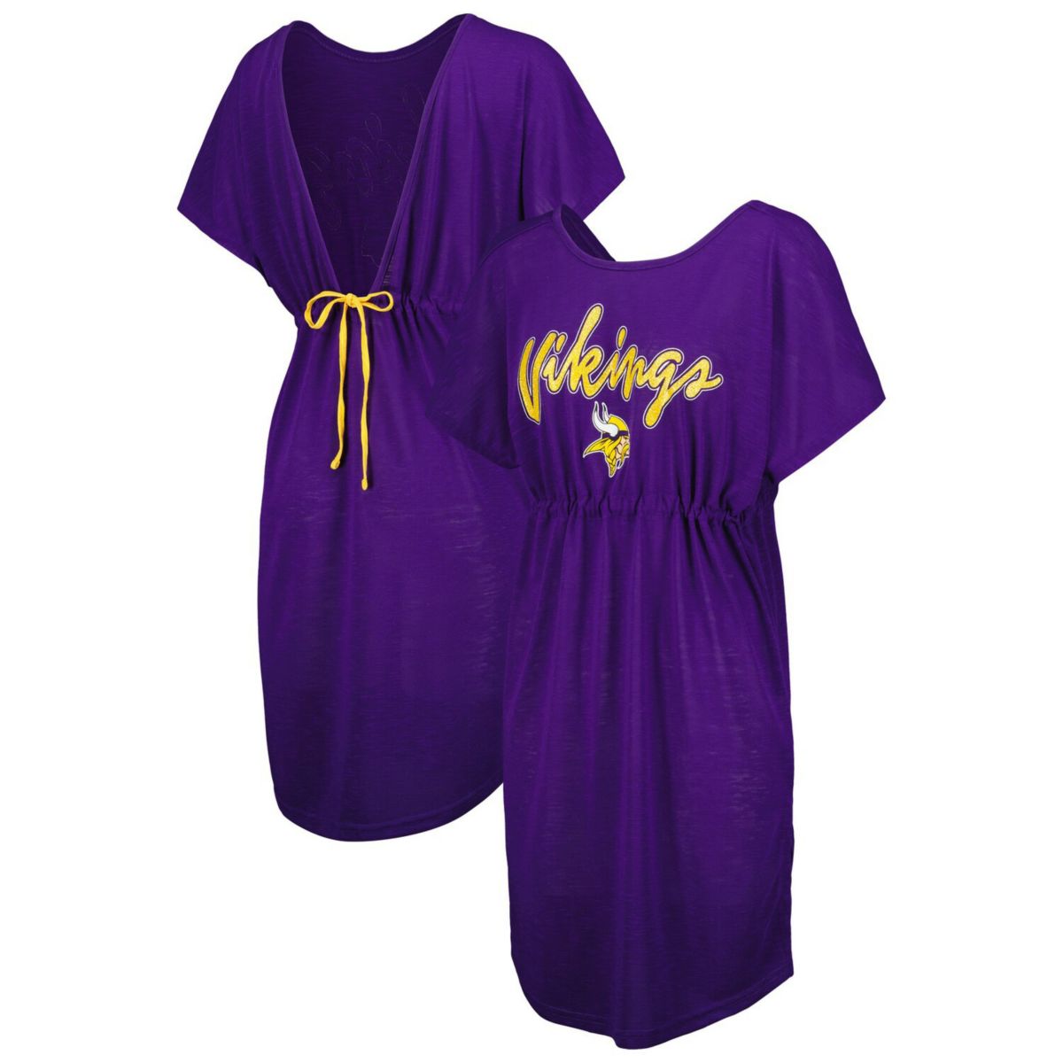 Женский купальник G-III 4Her от Carl Banks Purple Minnesota Vikings Versus Swim Coverup In The Style