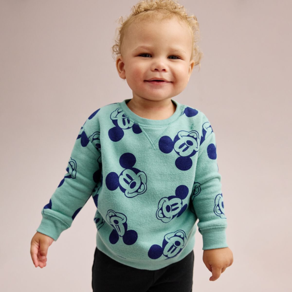 Флисовый свитер с круглым вырезом для малышей с Микки Маусом Disney от Jumping Beans® Disney