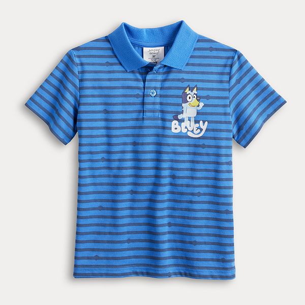 Джерси Bluey Для мальчиков Striped Graphic Polo Shirt Bluey