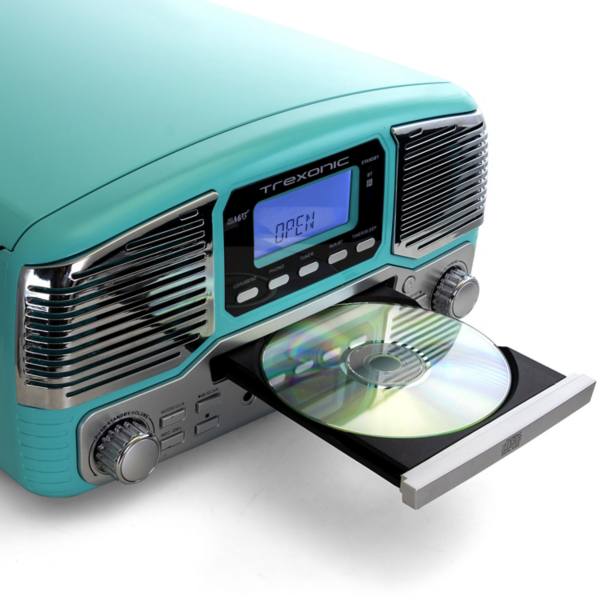 Trexonic Retro Wireless Bluetooth, Record and CD Player Trexonic