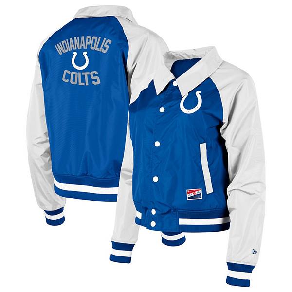 Женская Повседневная куртка New Era Royal Indianapolis Colts Coaches Raglan Full-Snap New Era