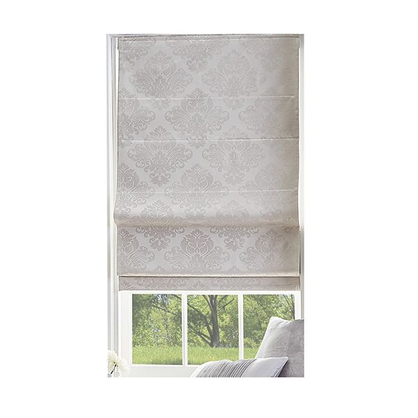 Peri Damask Blackout Linen Shade 64&#34; Length Peri