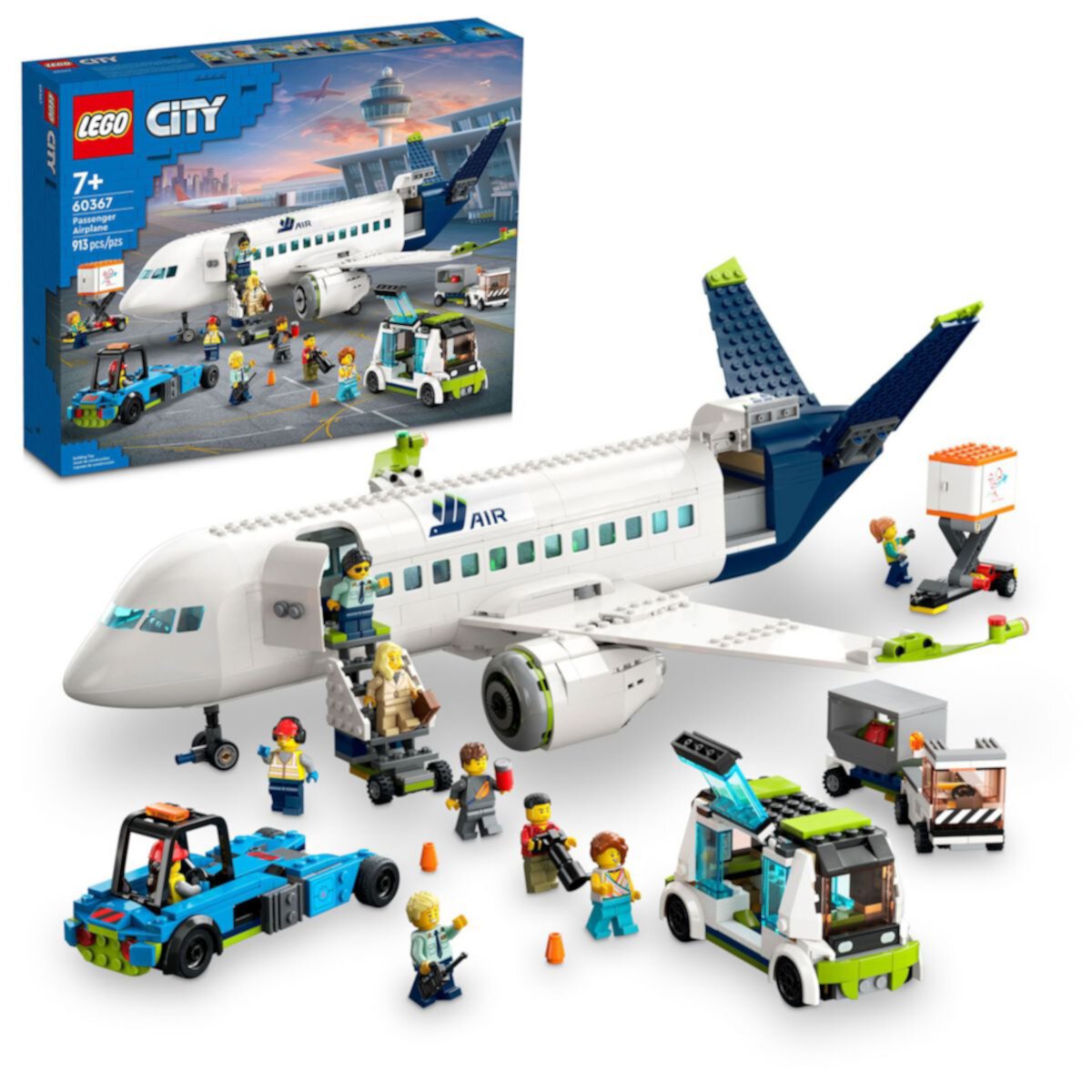 Набор игрушек LEGO City для сборки пассажирского самолета 60367 (930 деталей) Lego