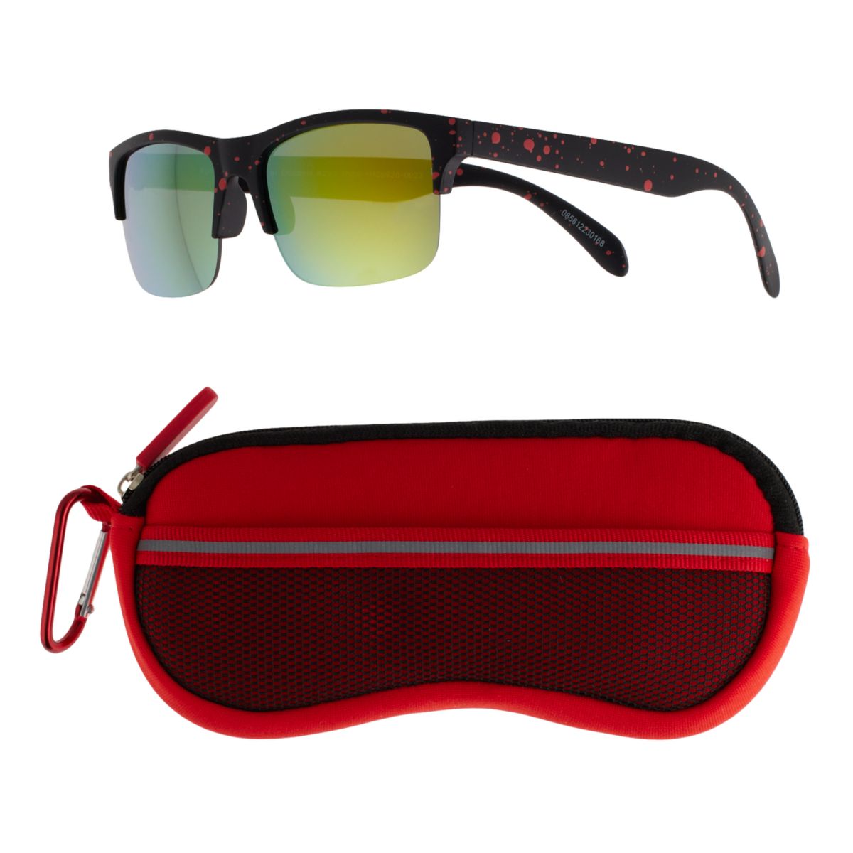 Boys Pan Oceanic Red Splatter Sunglasses & Case Set Pan Oceanic
