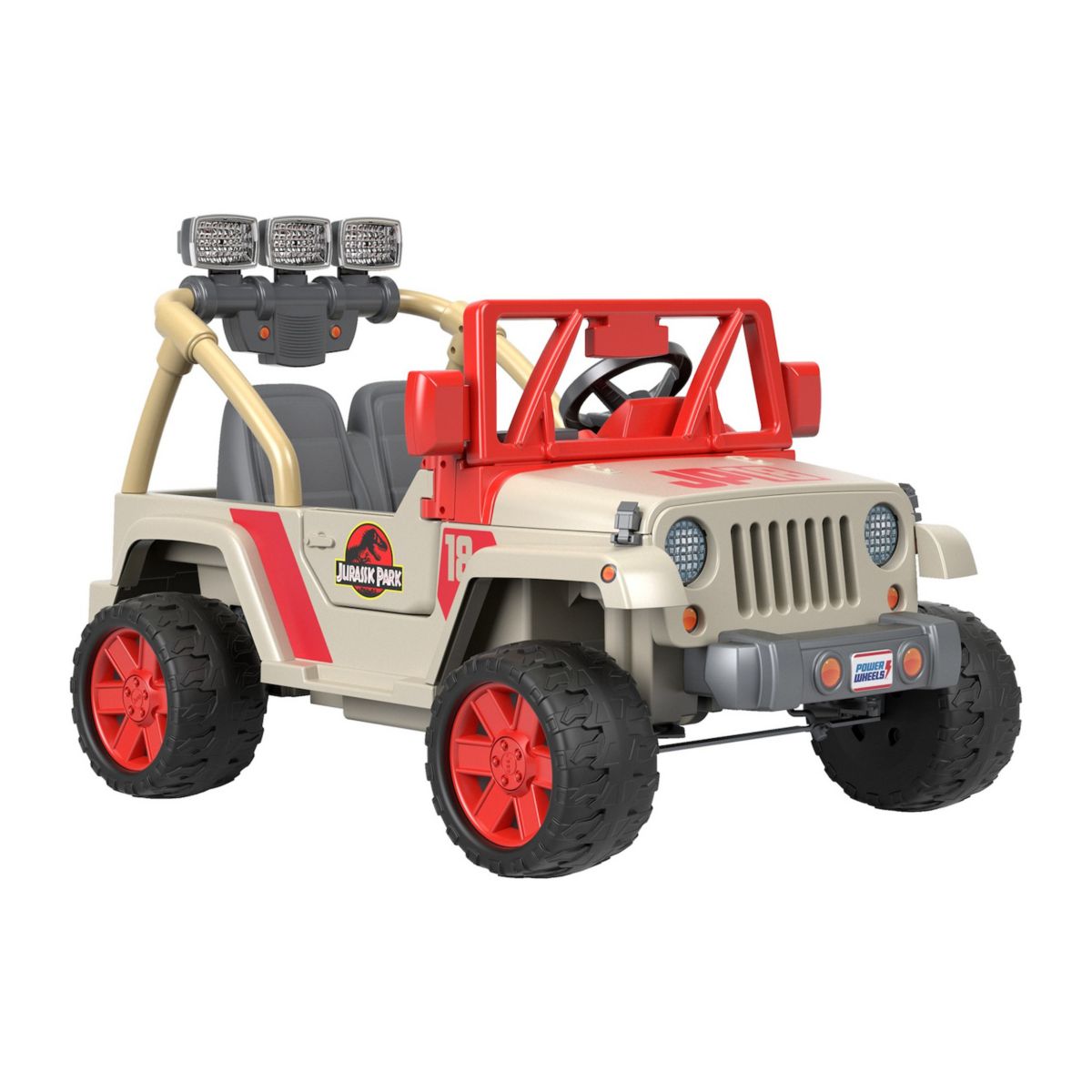 Jeep Wrangler Power Wheels Парк Юрского периода: ездовой автомобиль с батарейным питанием от Fisher-Price Power Wheels